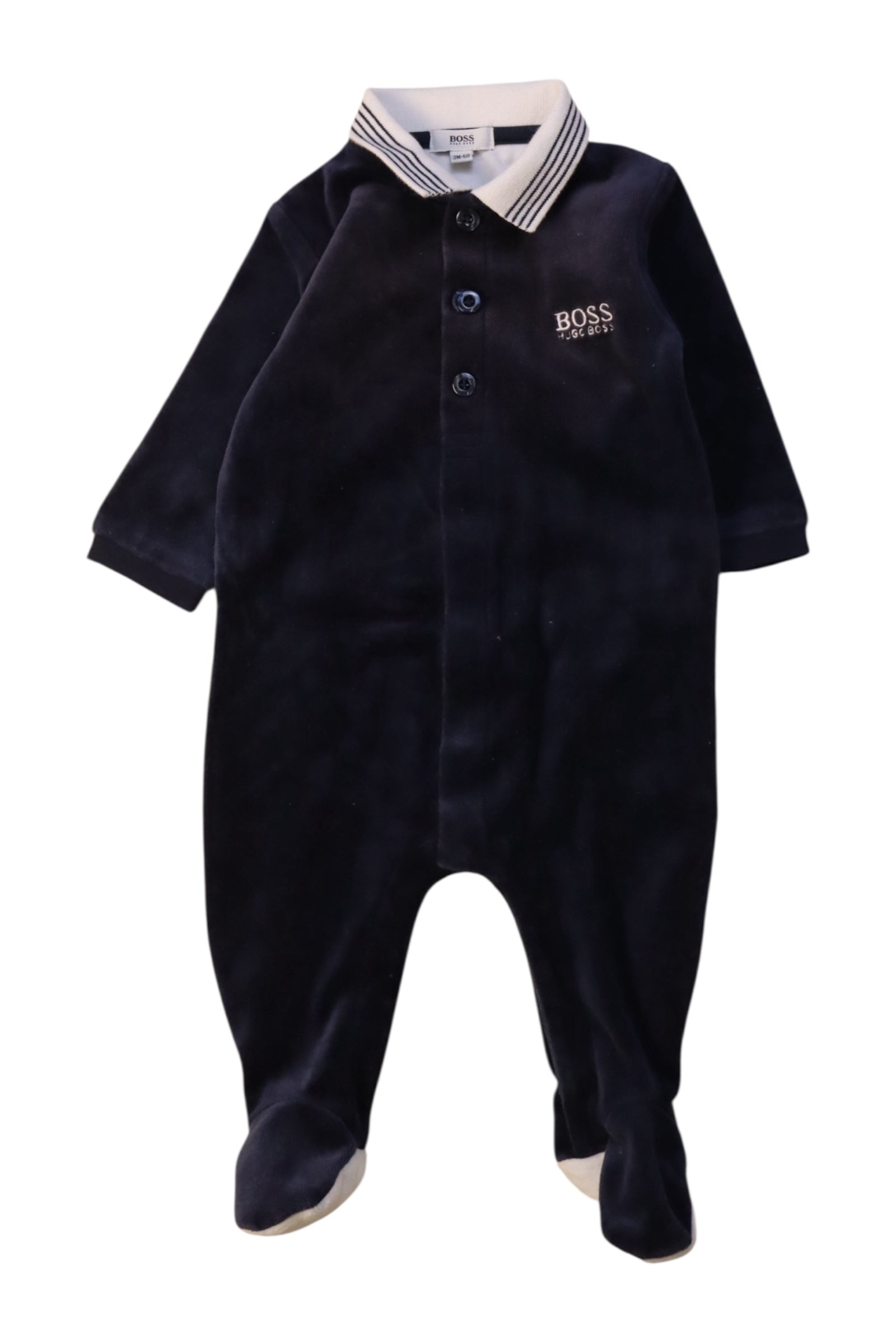 Boss Velour Long Sleeve Romper 0-3M、mySite、g9winljtr