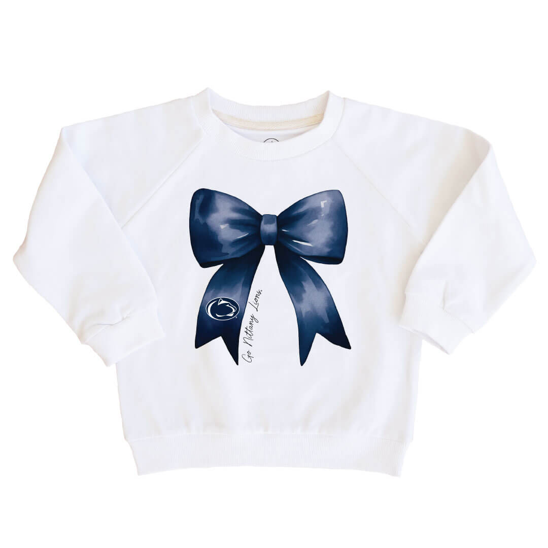  The Pennsylvania State University | Footballs & Bows Kids Graphic Sweatshirts、mySite、layawaytickets