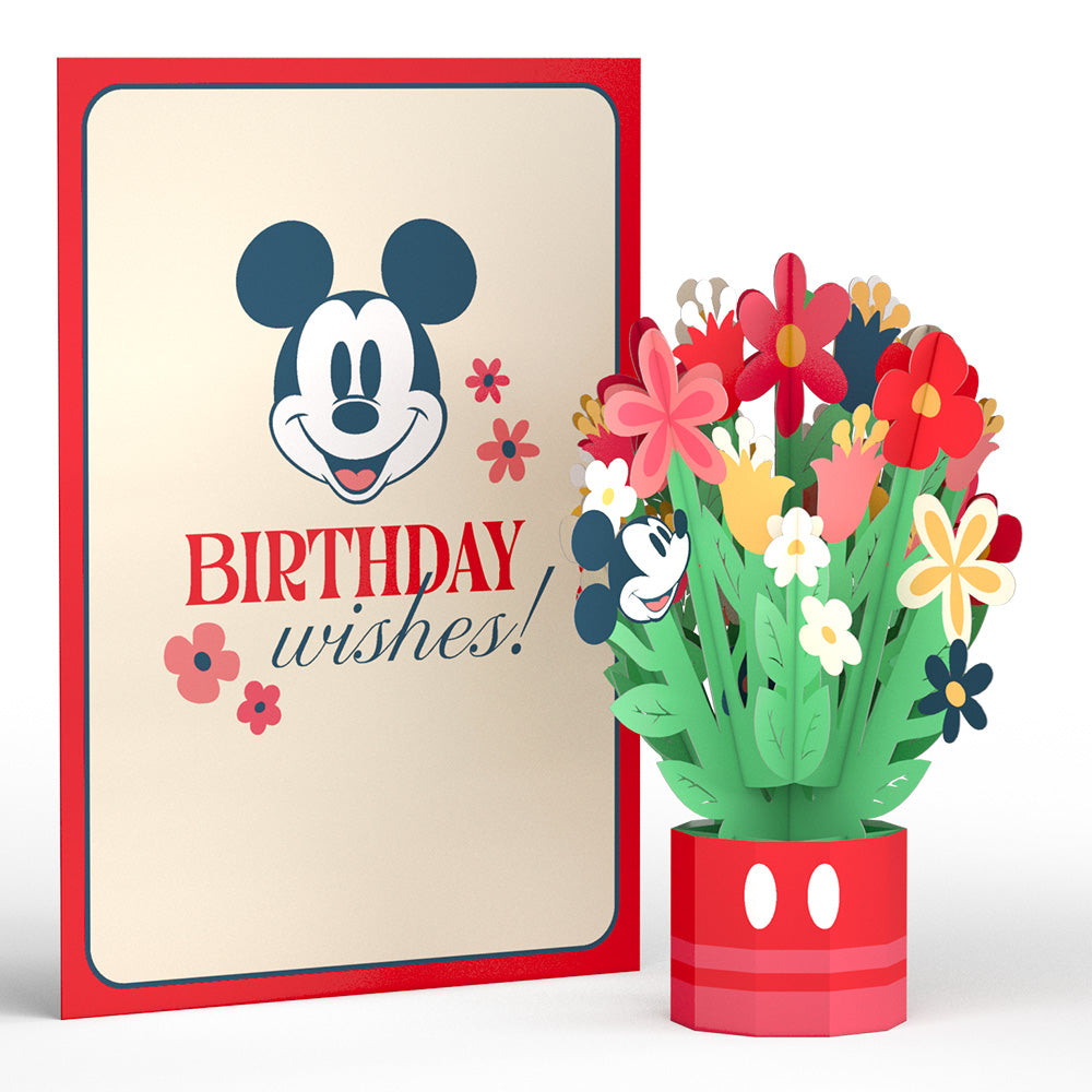 Disney's Mickey Mouse Birthday Wishes Card with Mini Bouquet、mySite、solidvoid