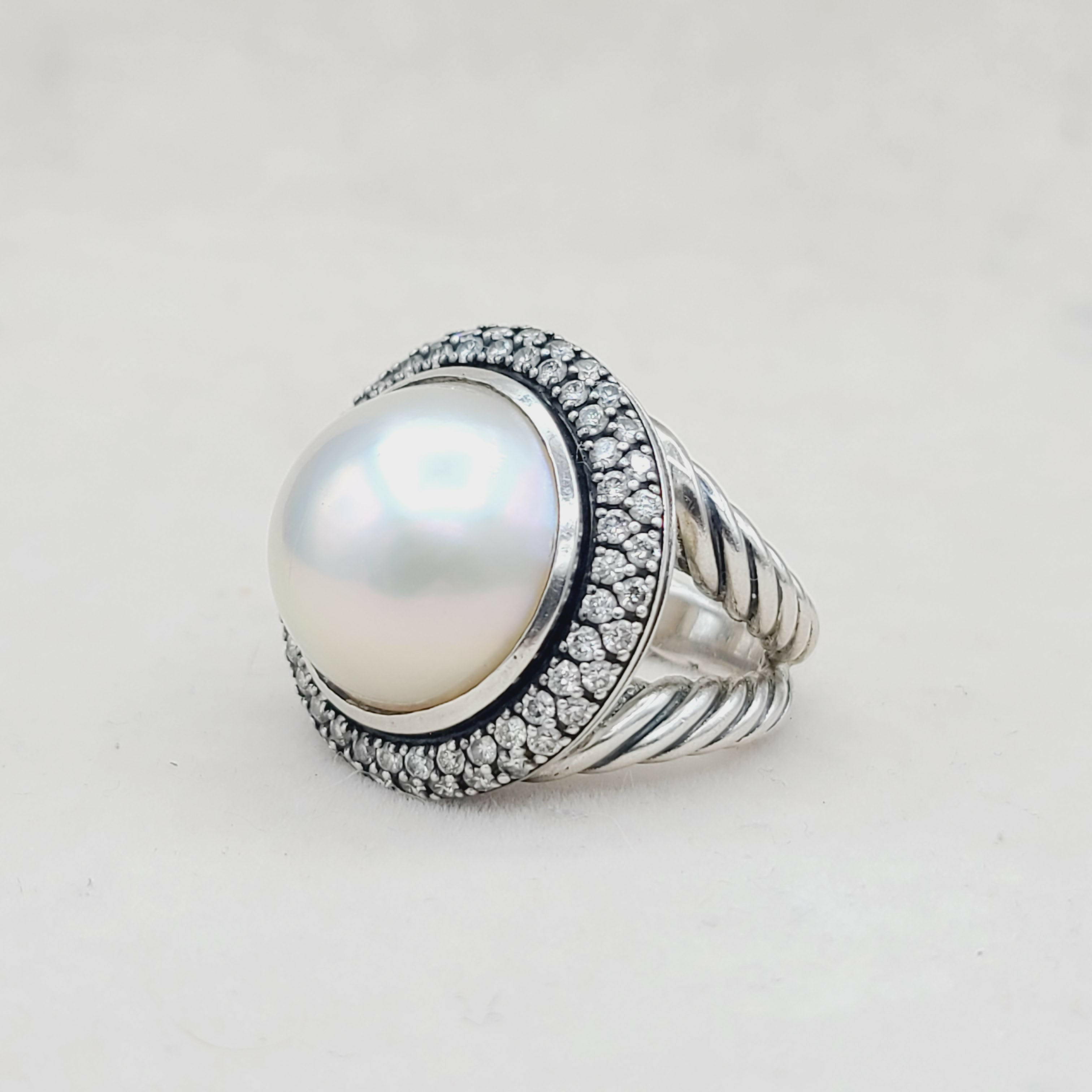 David Yurman Cerise Moonlight Ice Ring 鈥?Pearl & Diamonds、mySite、hinf8tx79