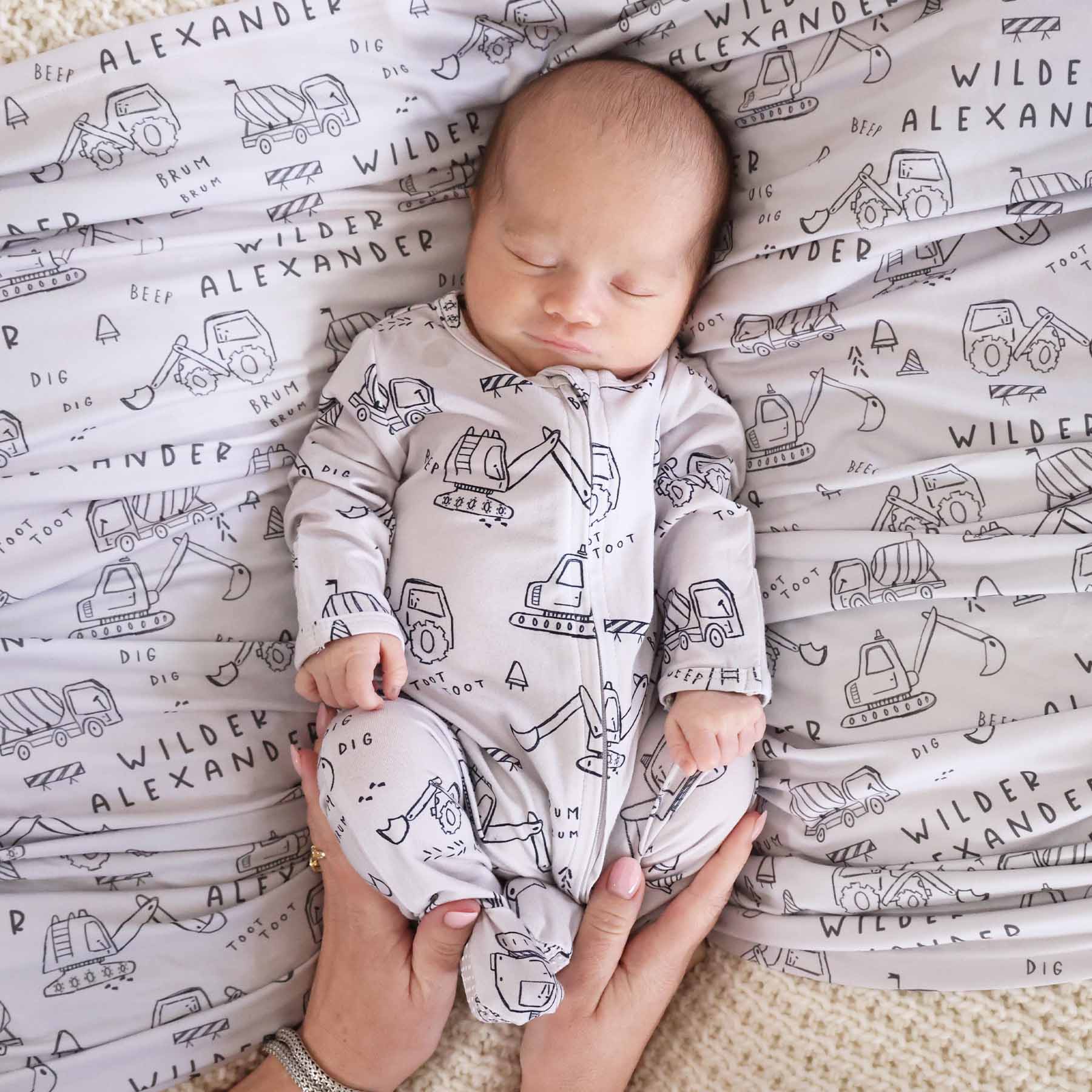  Doodle Dozers Personalized Swaddle Blanket、mySite、layawaytickets