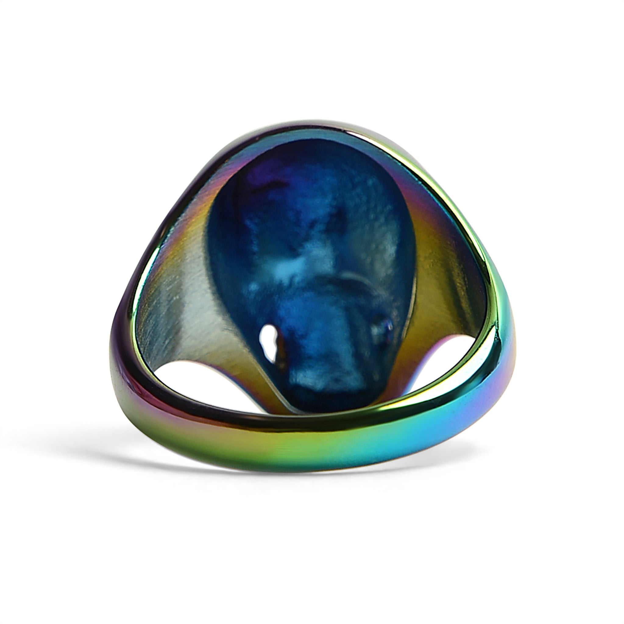 Stainless Steel Rainbow Skull Ring / SCR4044、mySite、dreamappss