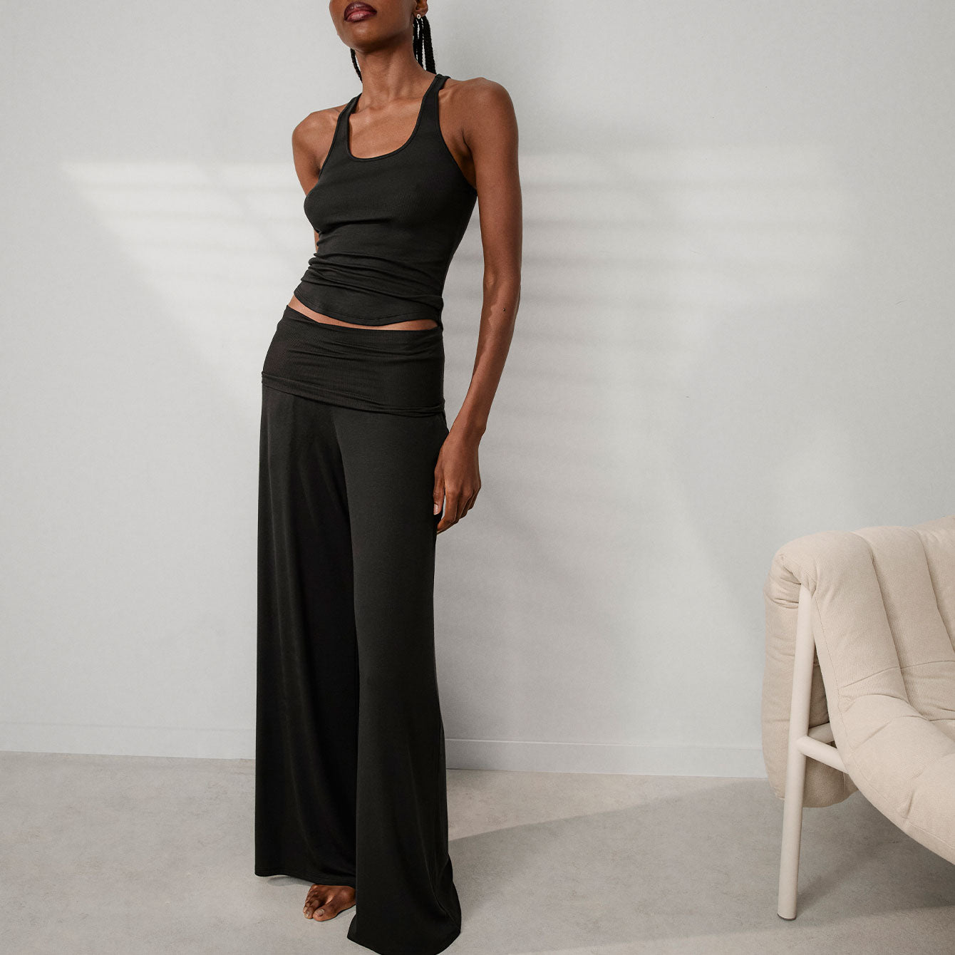 Soft Modal Rib Foldover Pant、mySite、bengalsvssteelers