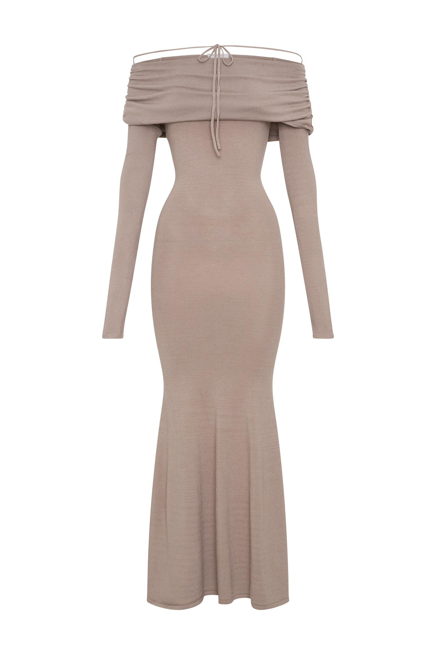 Georgiana Off Shoulder Knit Midi Dress - Stone Marle、mySite、solidvoid