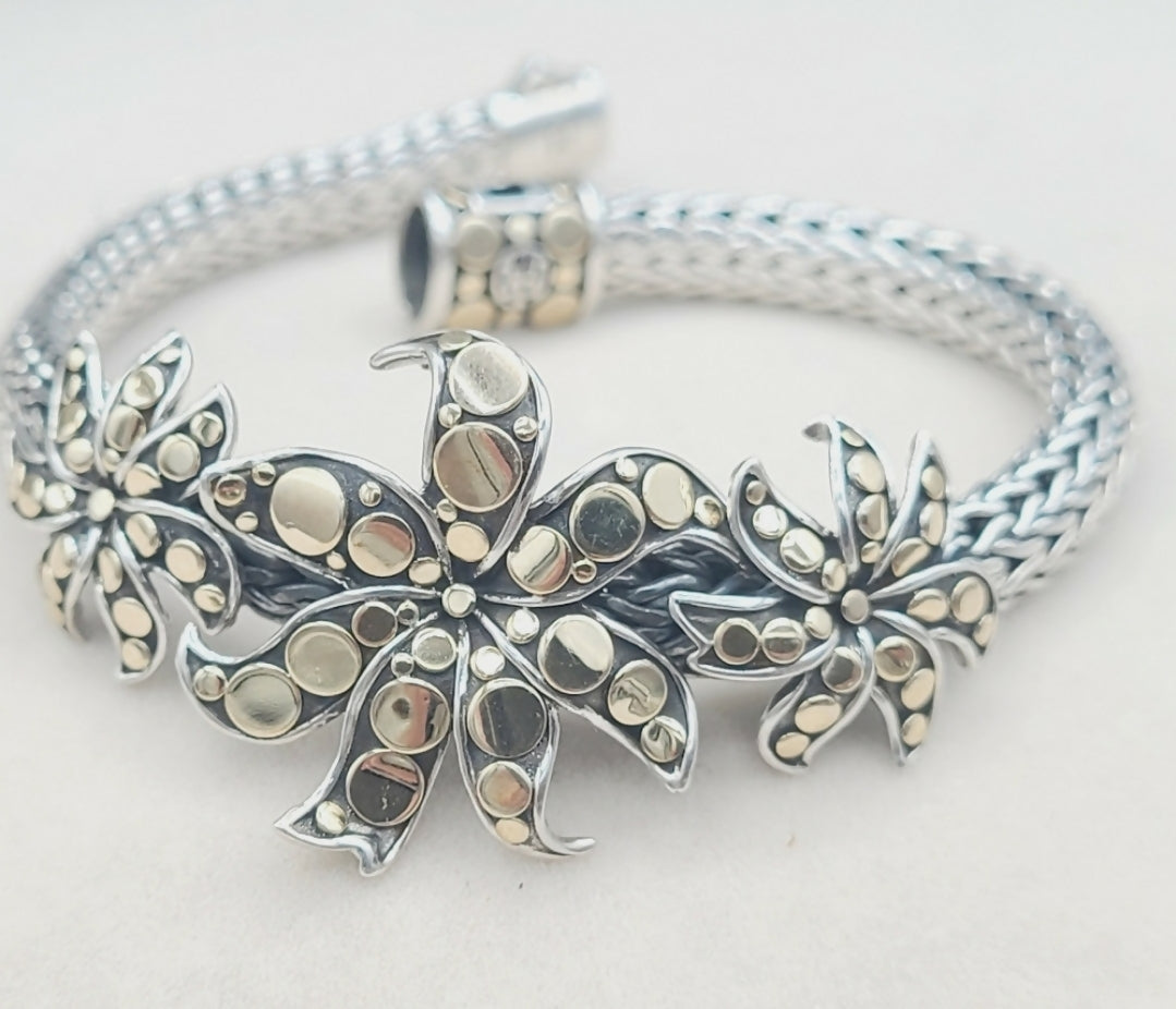 John Hardy Dot Ayu Frangipani Flower Bracelet With Gold、mySite、hinf8tx79