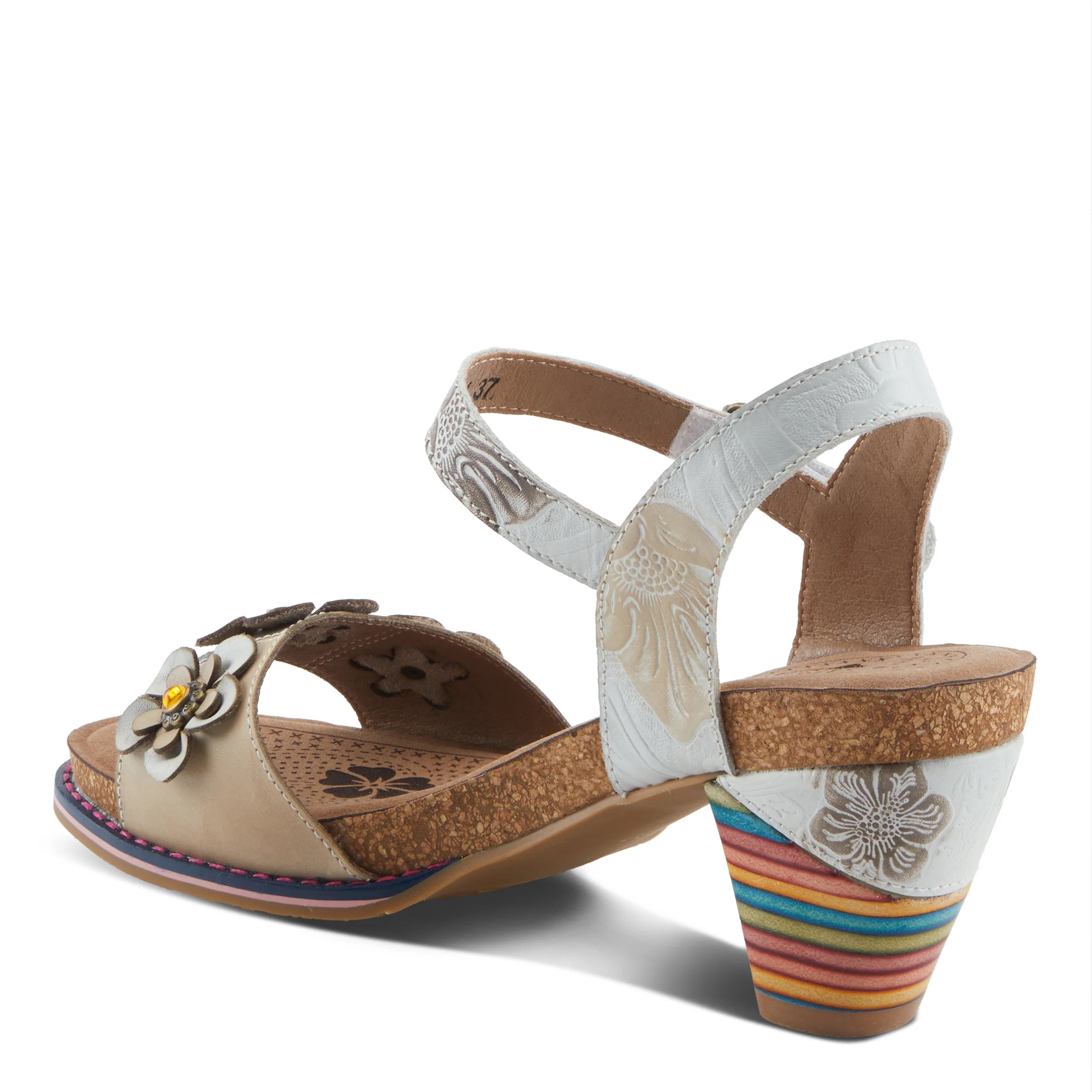  L'Artiste by Spring Step Bluesky Ankle Strap - White Multi、mySite、preschool7hills