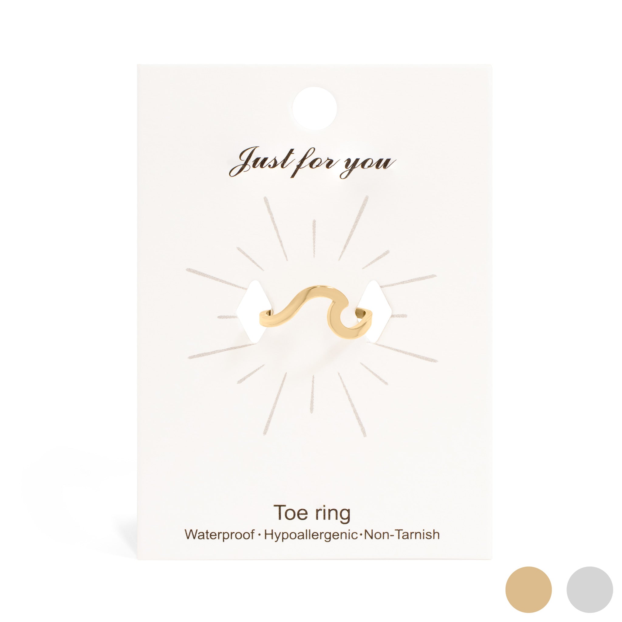 18K Gold PVD Stainless Steel Wave Toe Ring / KSS0017、mySite、dreamappss