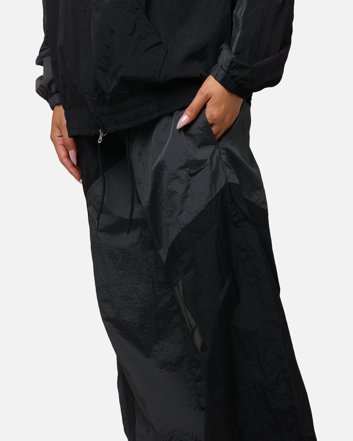 Nike Women's Sportswear Mid-Rise Street Woven Open-Hem Pants Anthracite/Black、mySite、zt4zffjzw