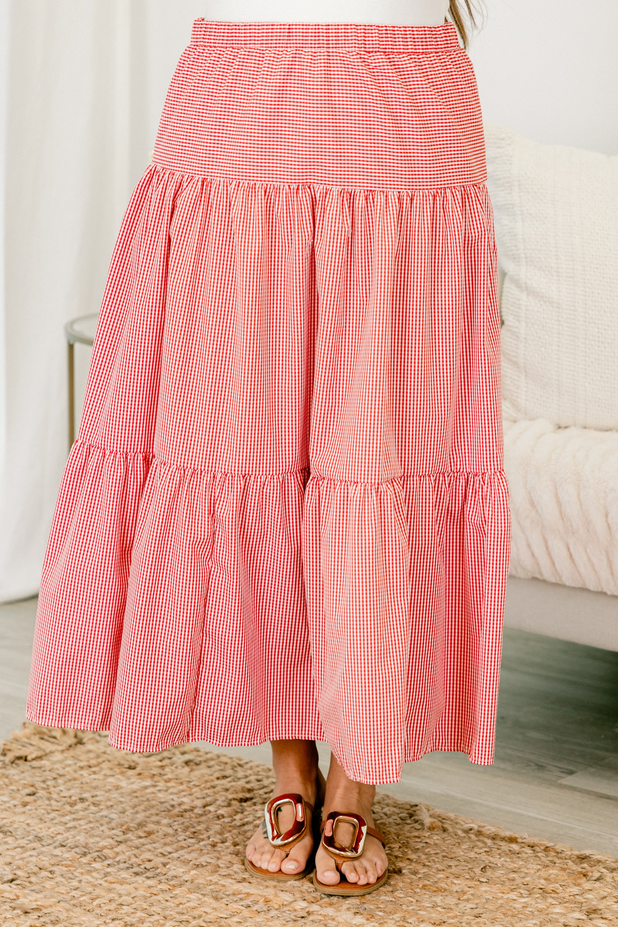  Said In Stride Skirt, Red、mySite、justintrudeaud