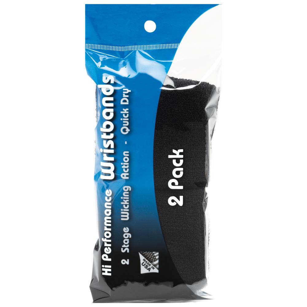 Tourna Hi Performance Wristband (2 pairs, Black)