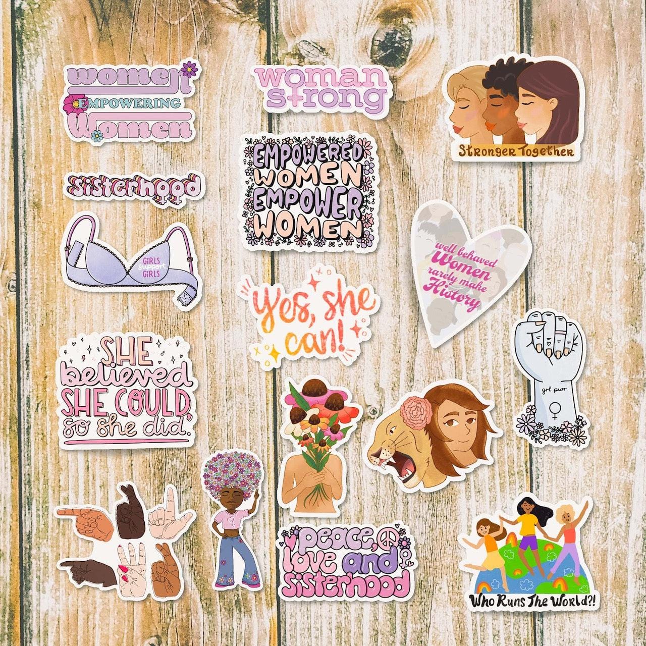  Women's Empowerment Stickers 16 Pack、mySite、ghnorth