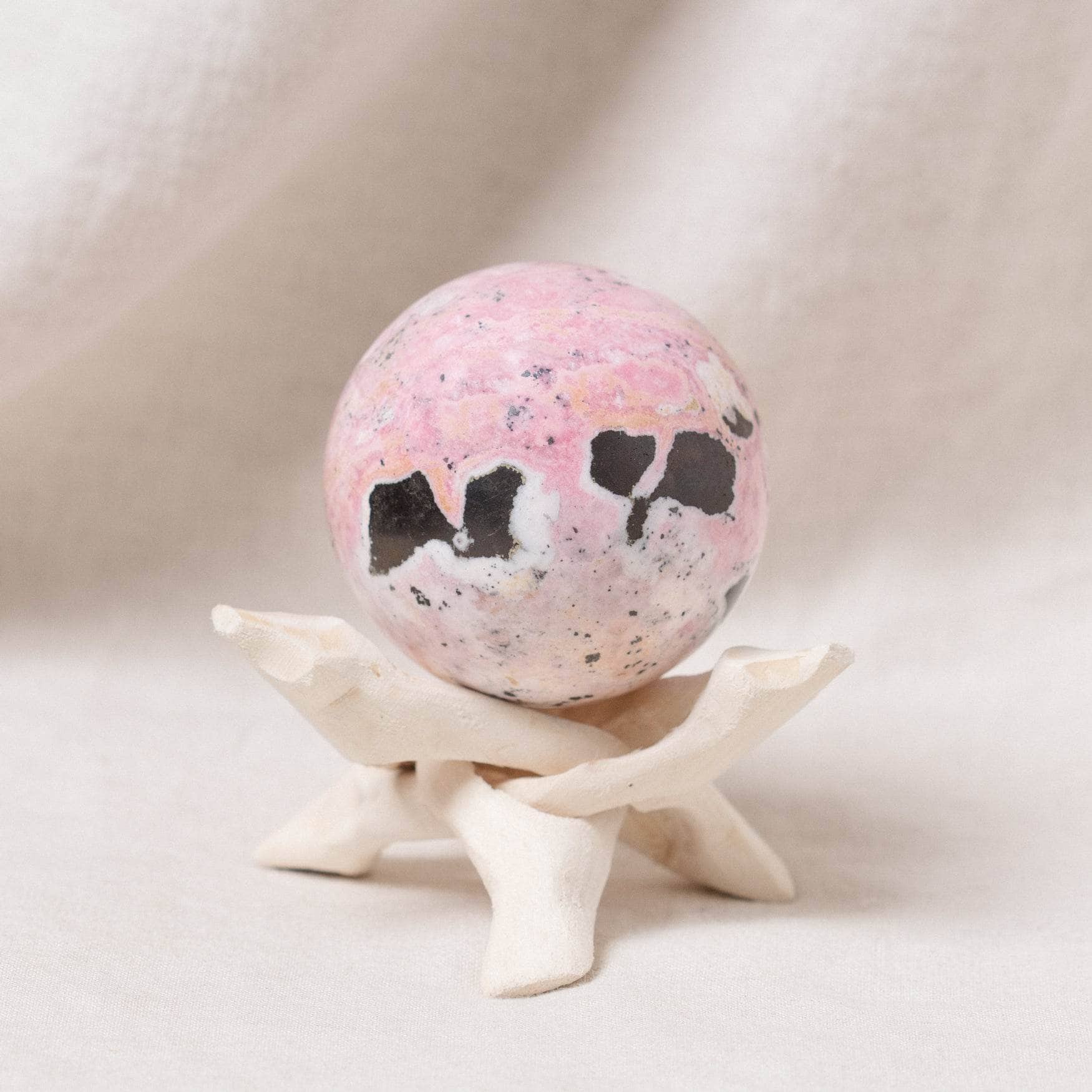 Peruvian Rhodonite Sphere with Tripod - AAA Premium Quality、mySite、hinf8tx79