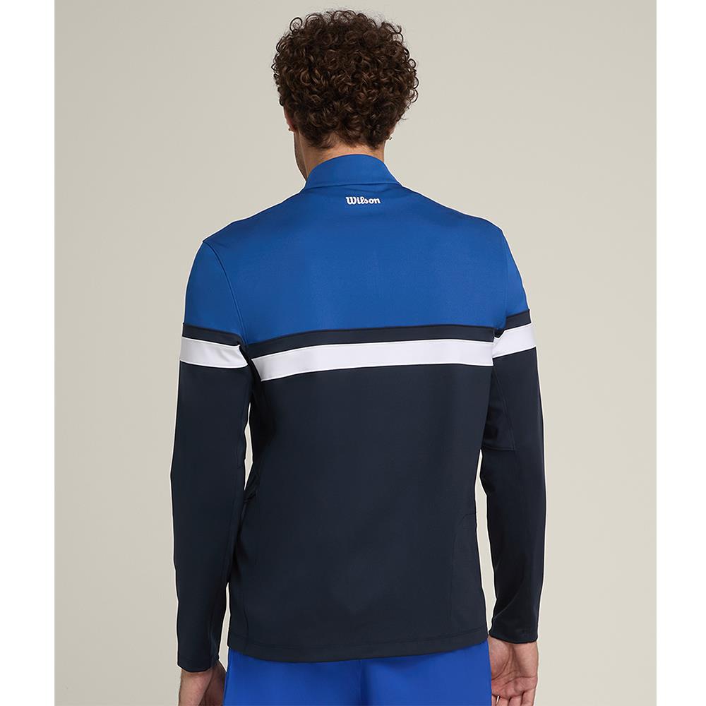 Wilson Men's Performence 1/2 Zip Longsleeve - Classic Navy、mySite、neckold