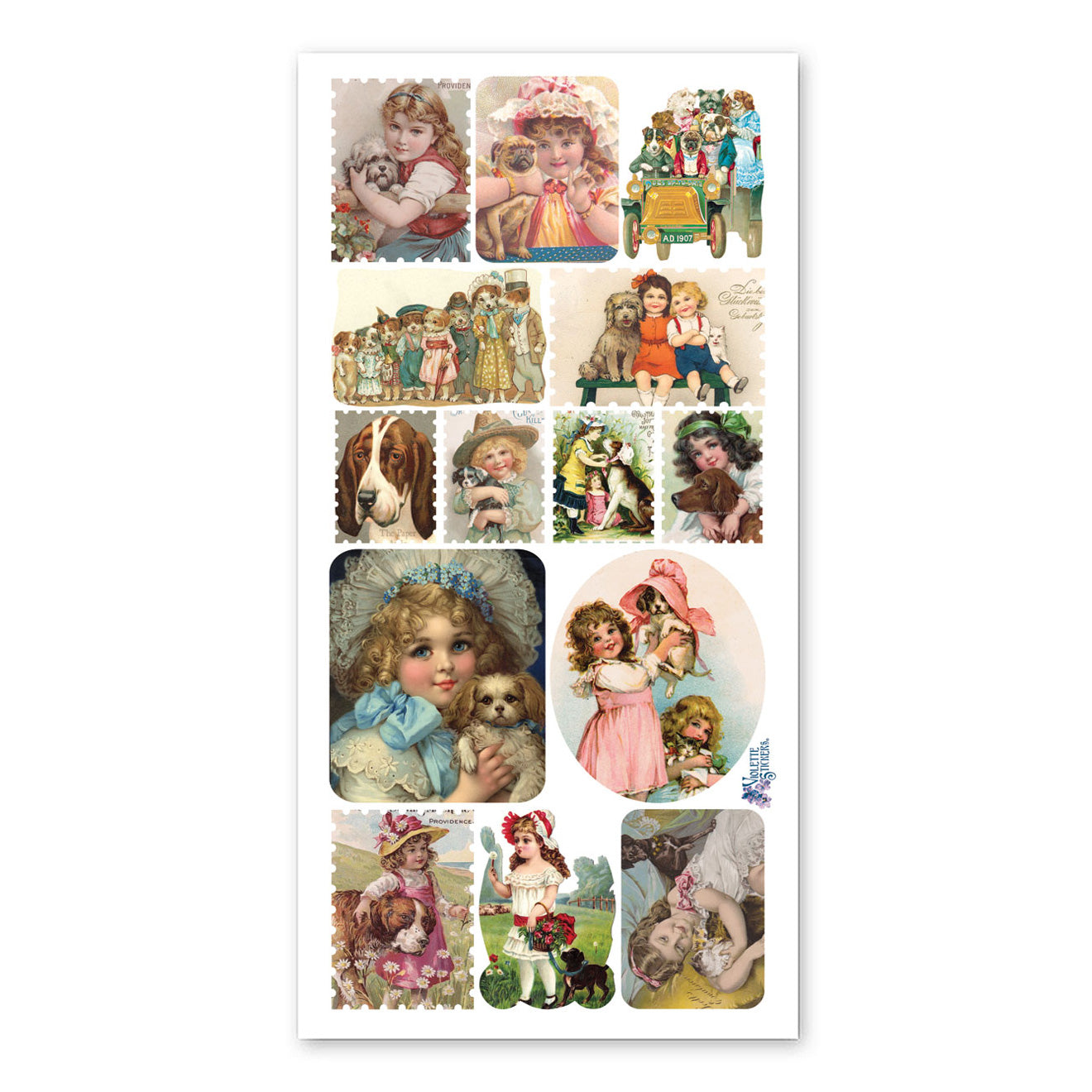  Victorian Dog Stamps Stickers、mySite、ghnorth