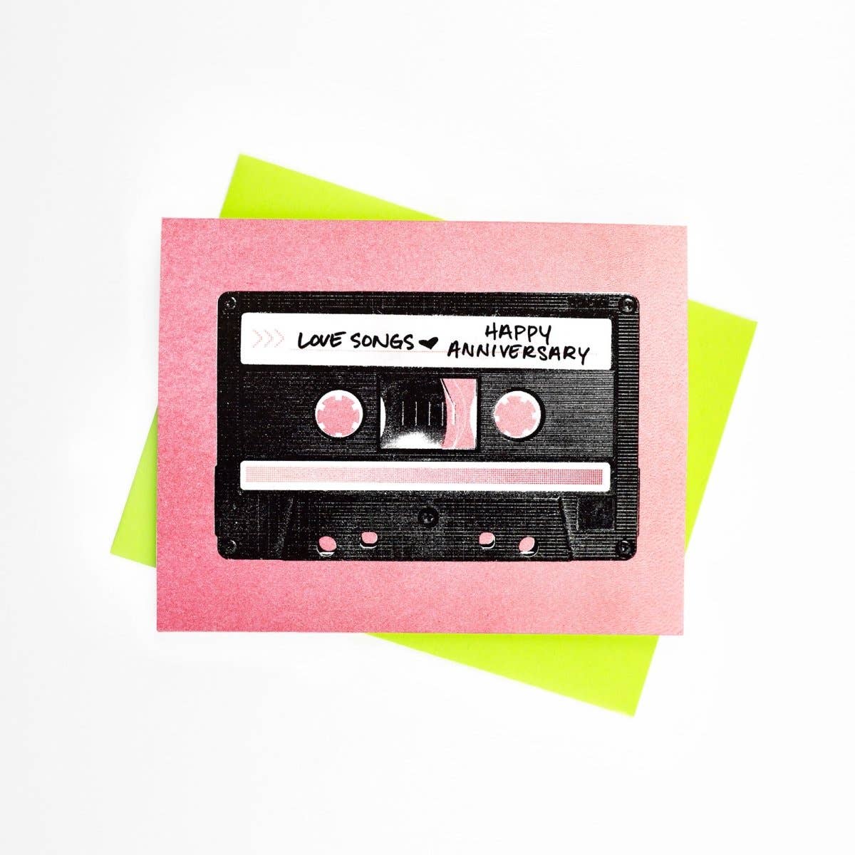 Next Chapter - Cassette Love Songs Happy Anniversary - Risograph Greeting Card: Single、mySite、garagedoors4me