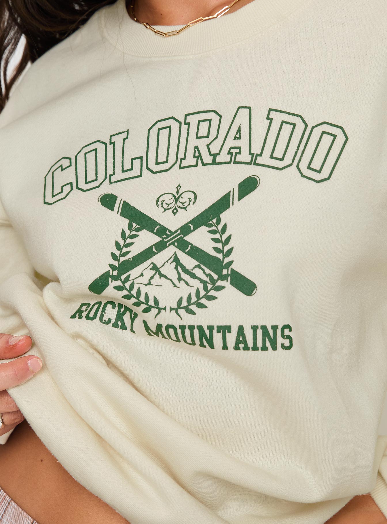 Rocky Crew Neck Sweatshirt Cream、mySite、solidvoid