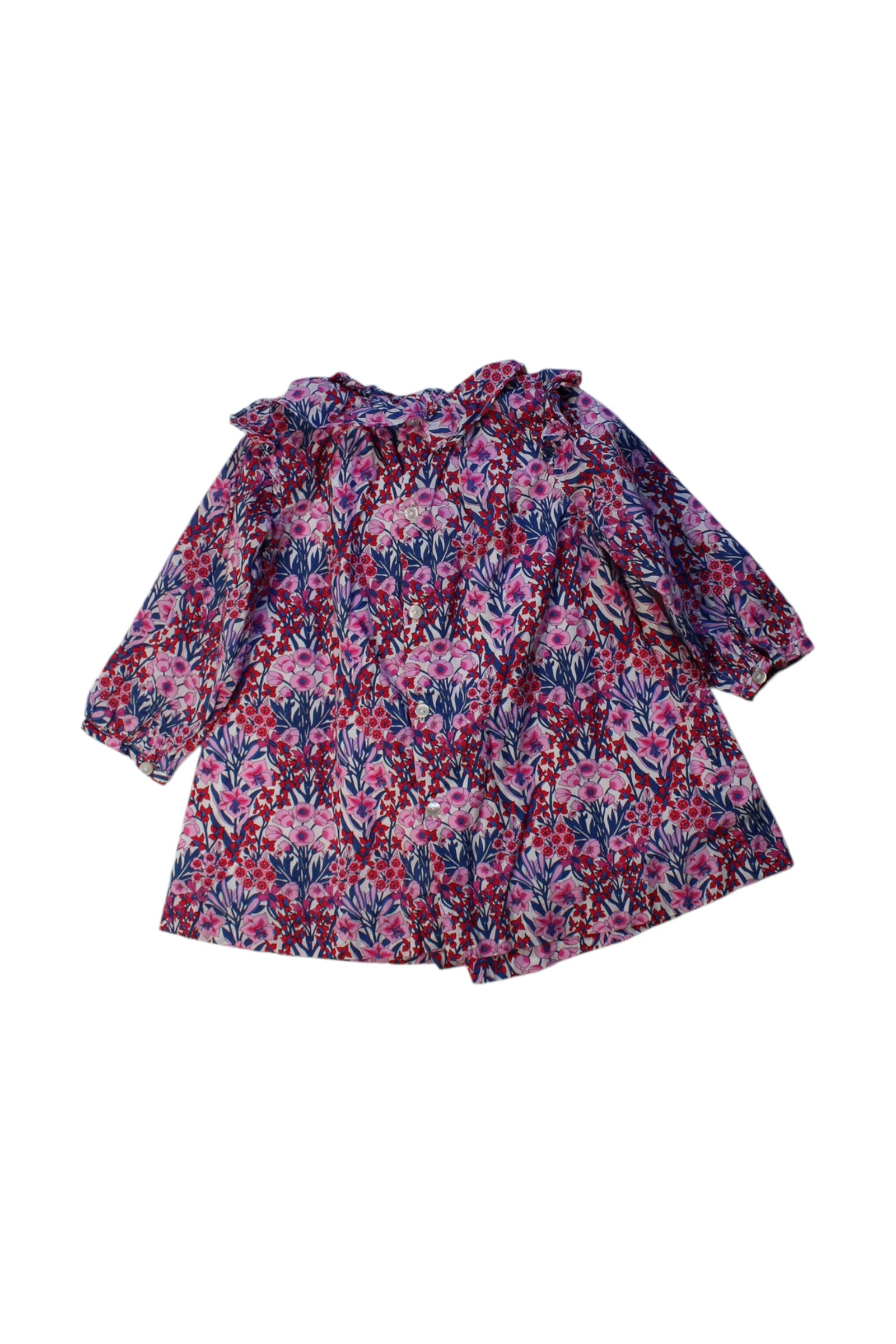 Jacadi Floral Long Sleeve Dress - Size 6-12M、mySite、g9winljtr