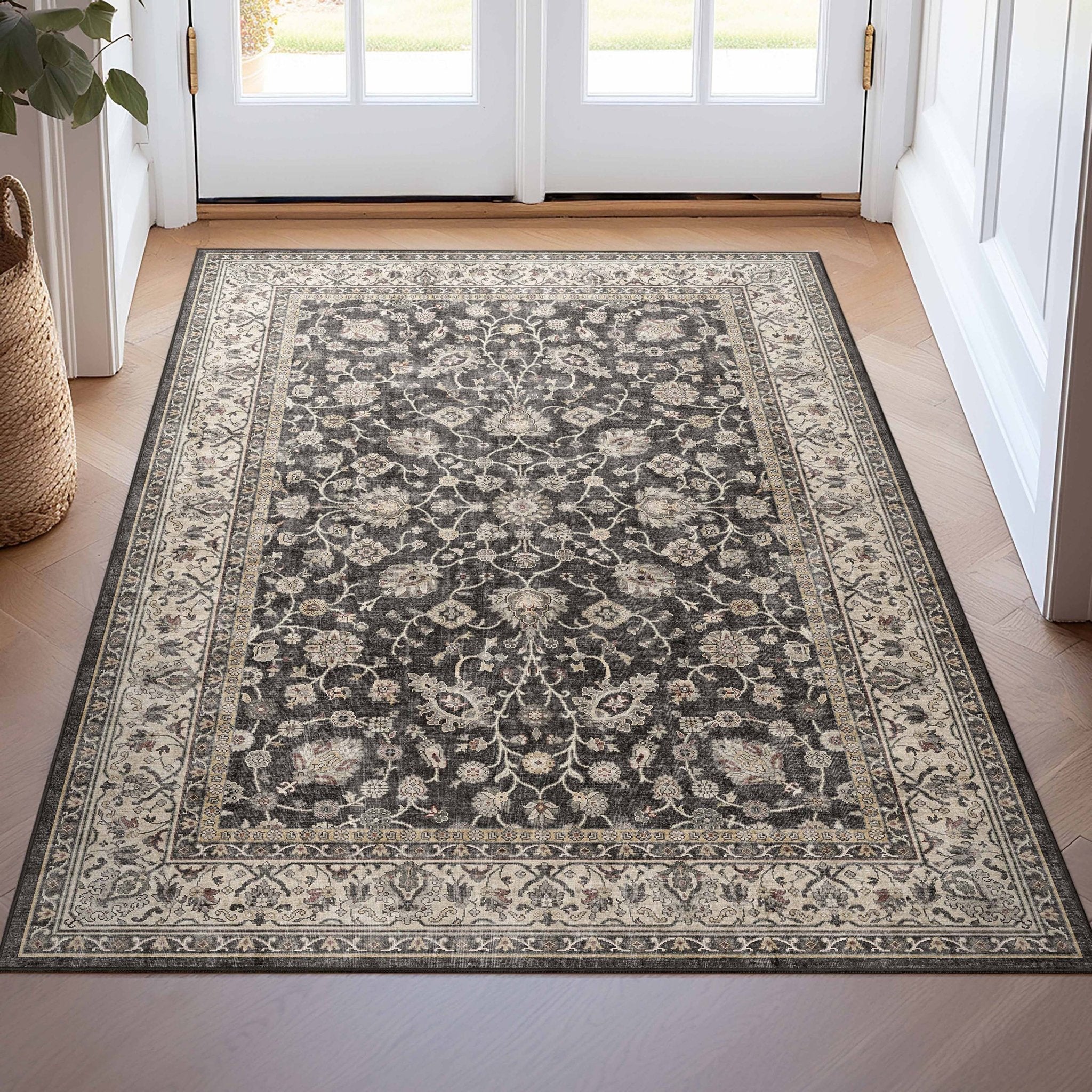 Rome Vintage Oriental Floral Flat-Weave Rug、mySite、gigharbornorthrealestate