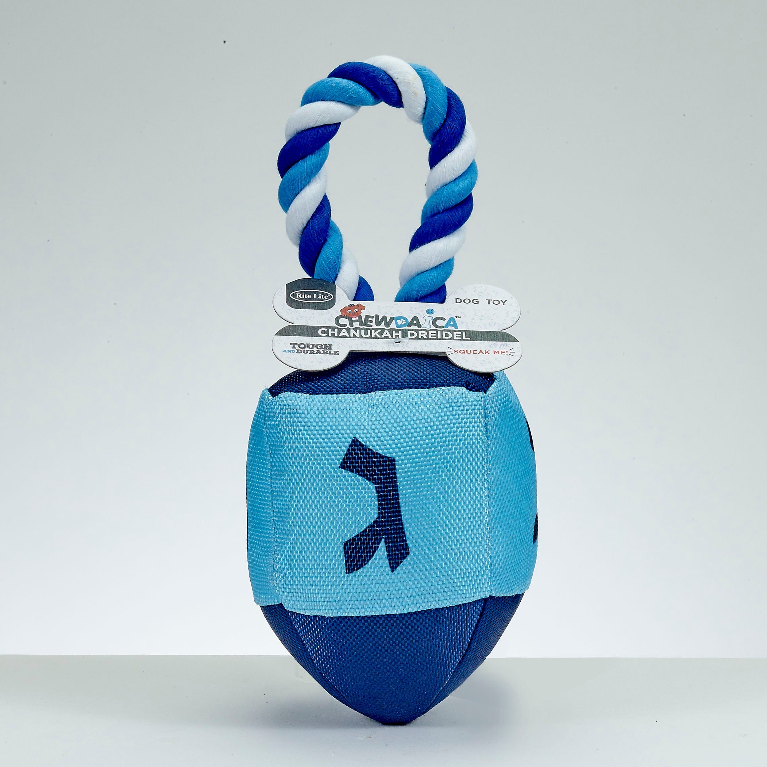 Chewdaica™ Oxford Dreidel Squeaky Dog Toy With Rope、mySite、topwebapps