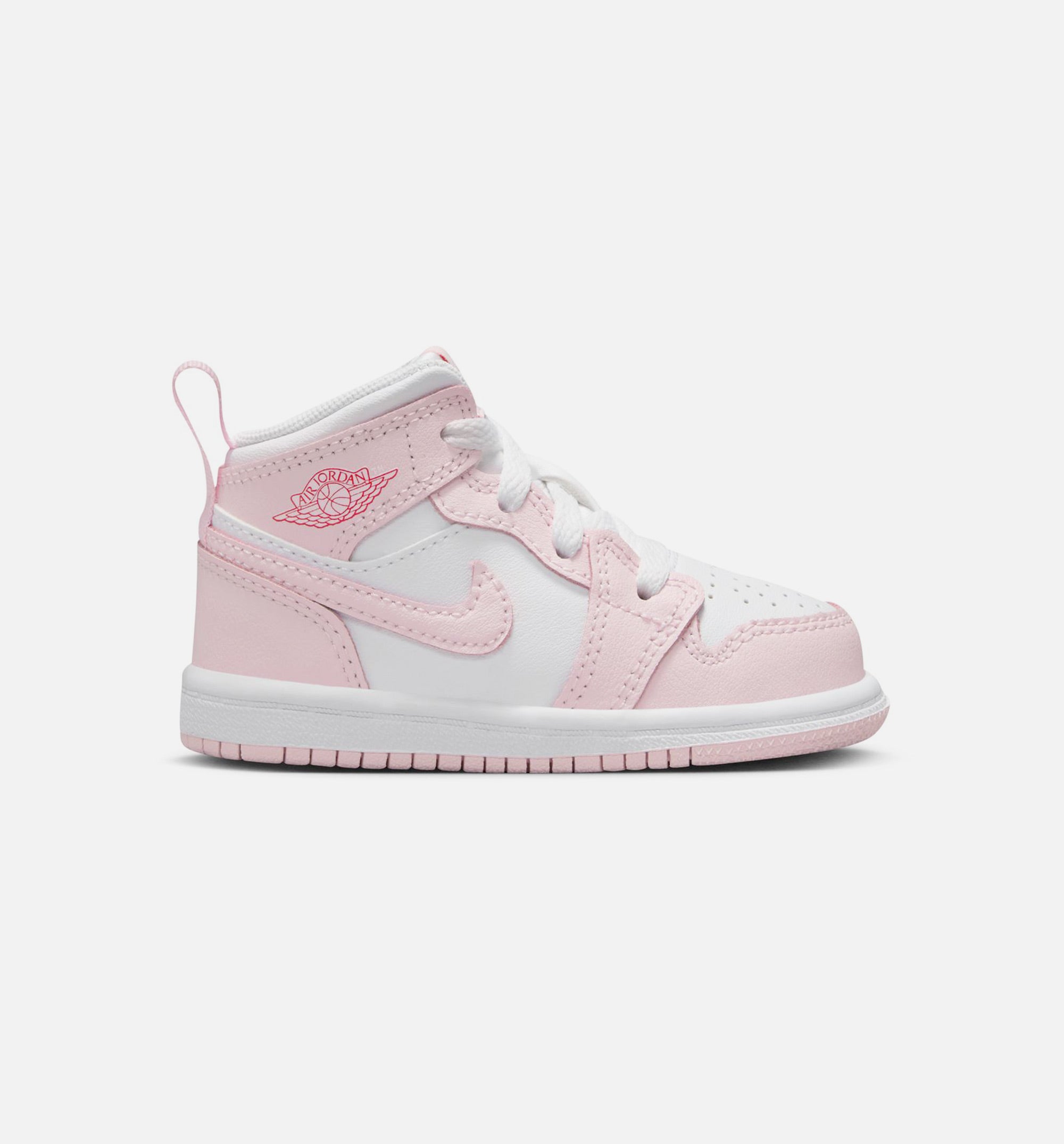 Air Jordan 1 Mid Infant Toddler Lifestyle Shoe - Pink Foam/Fire Red/White、mySite、dreamappss
