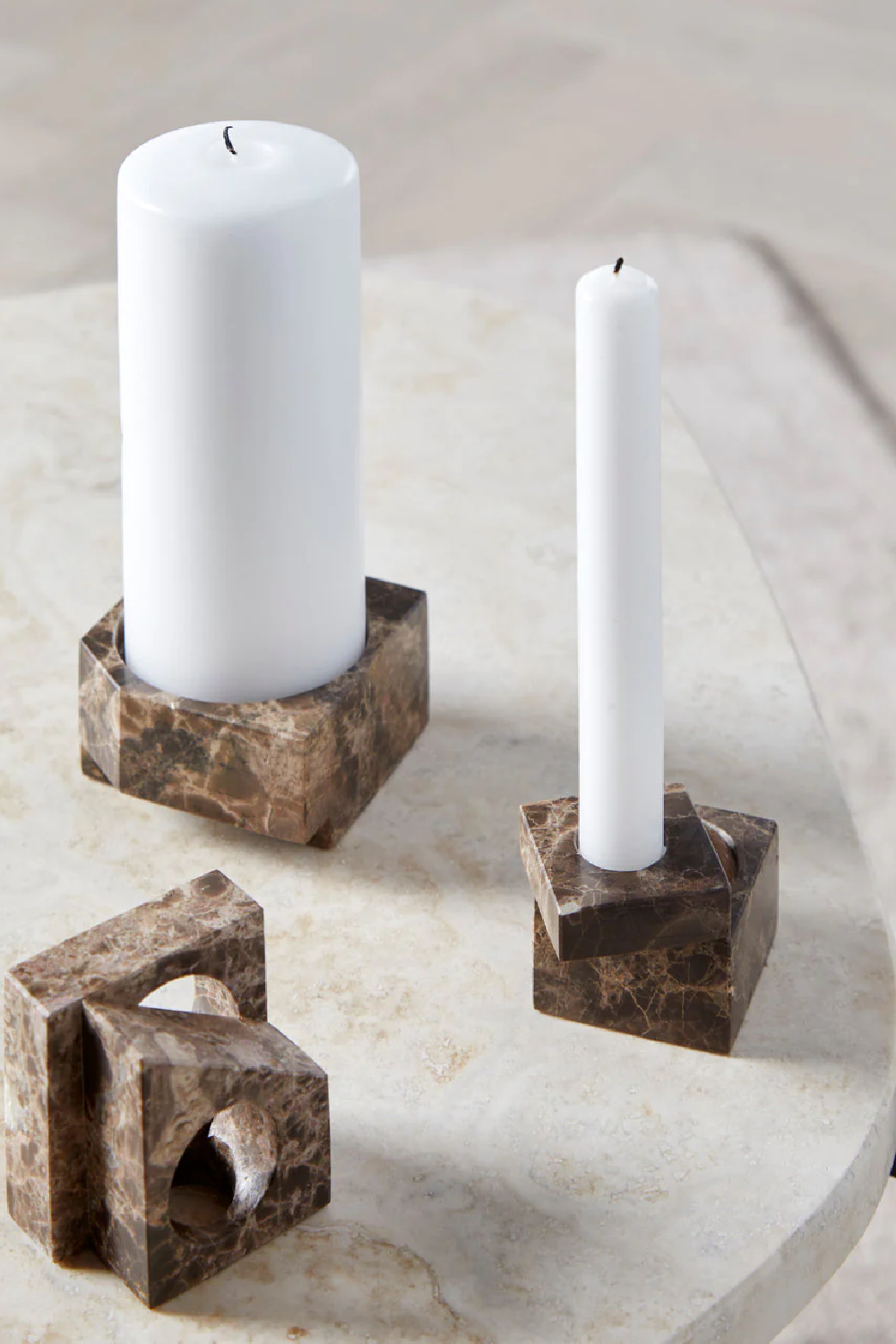 Marble Contemporary Candle Holder | WOUD Jeu De Dés 3、mySite、neckold