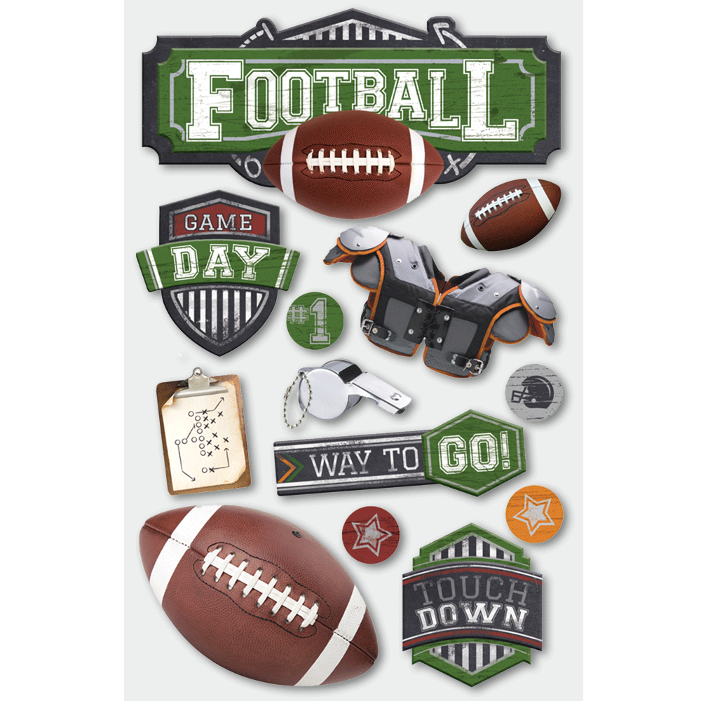  Football II 3-D Stickers、mySite、ghnorth