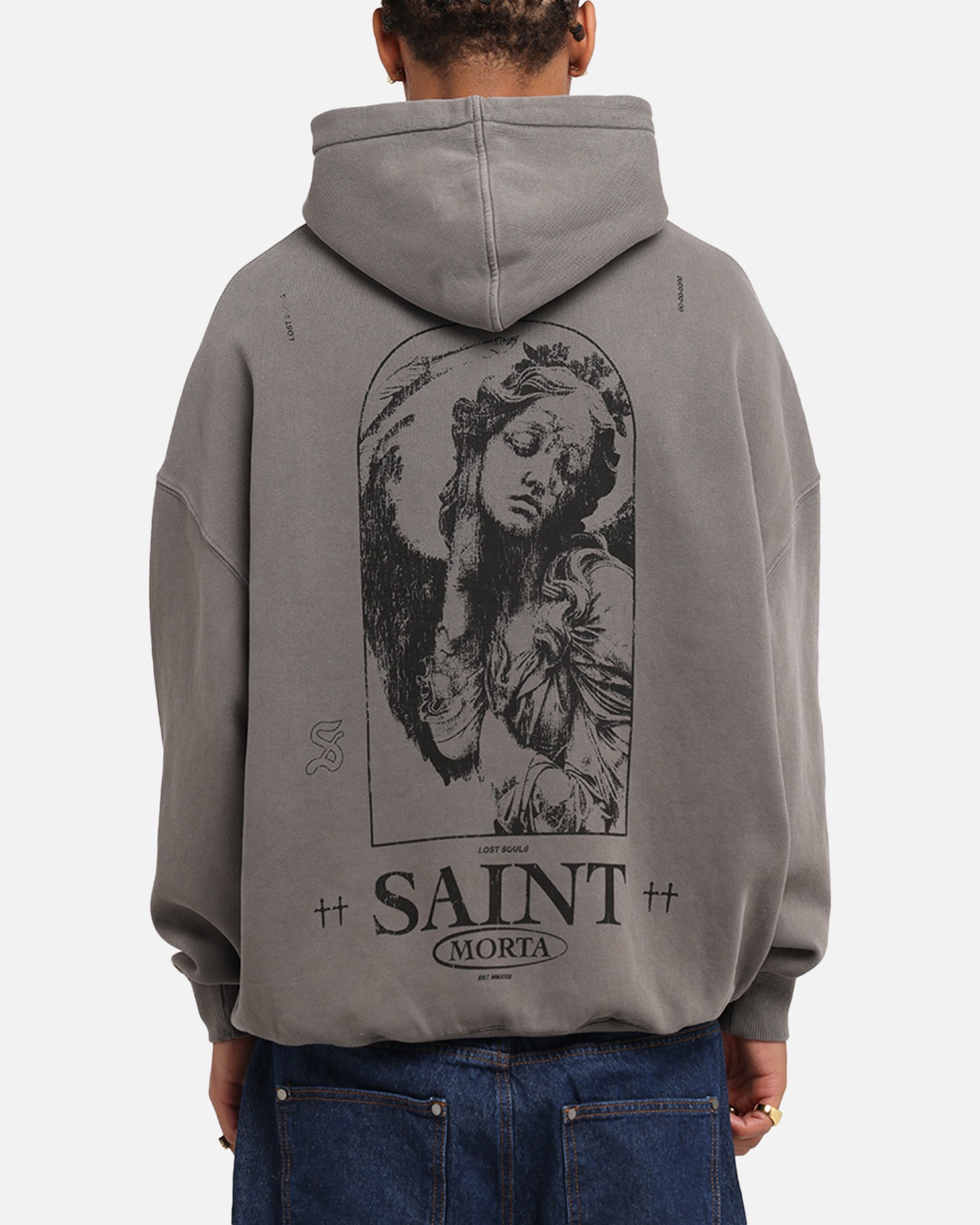 Saint Morta Lost Souls Boxy Hoodie Washed Charcoal、mySite、zt4zffjzw