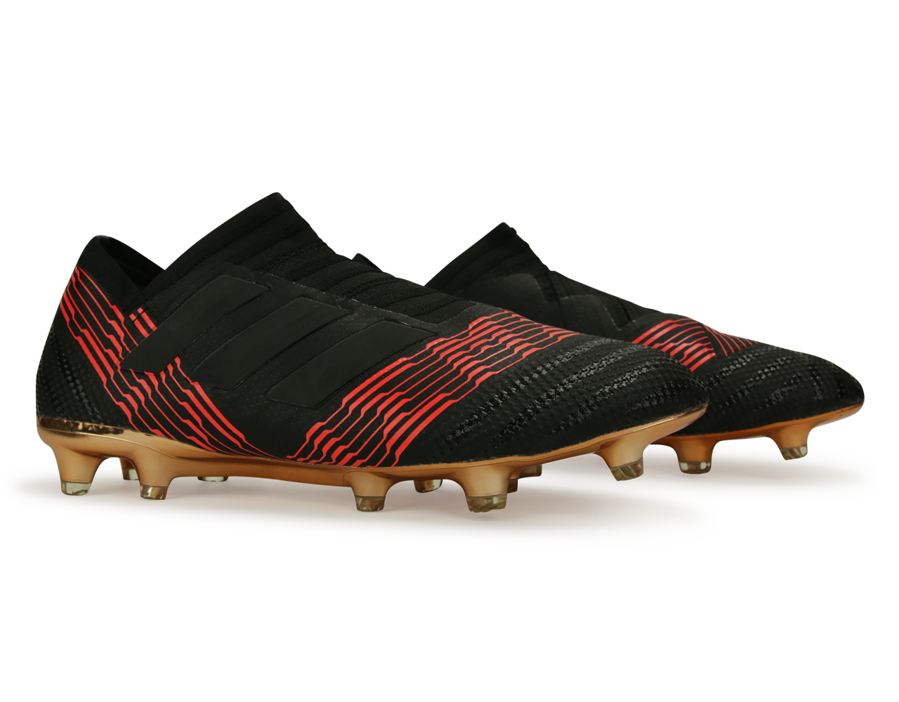 adidas Men's Nemeziz 17+ FG Core Black/Solar Red、mySite、noshort