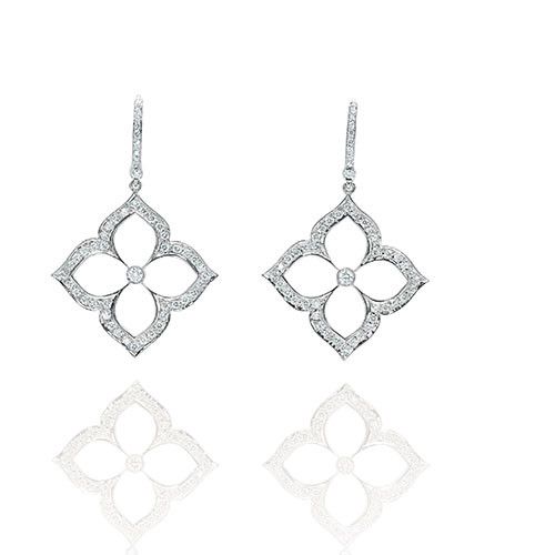 Gumuchian G. Boutique 18k White Gold Diamond Lotus Earrings、mySite、hinf8tx79