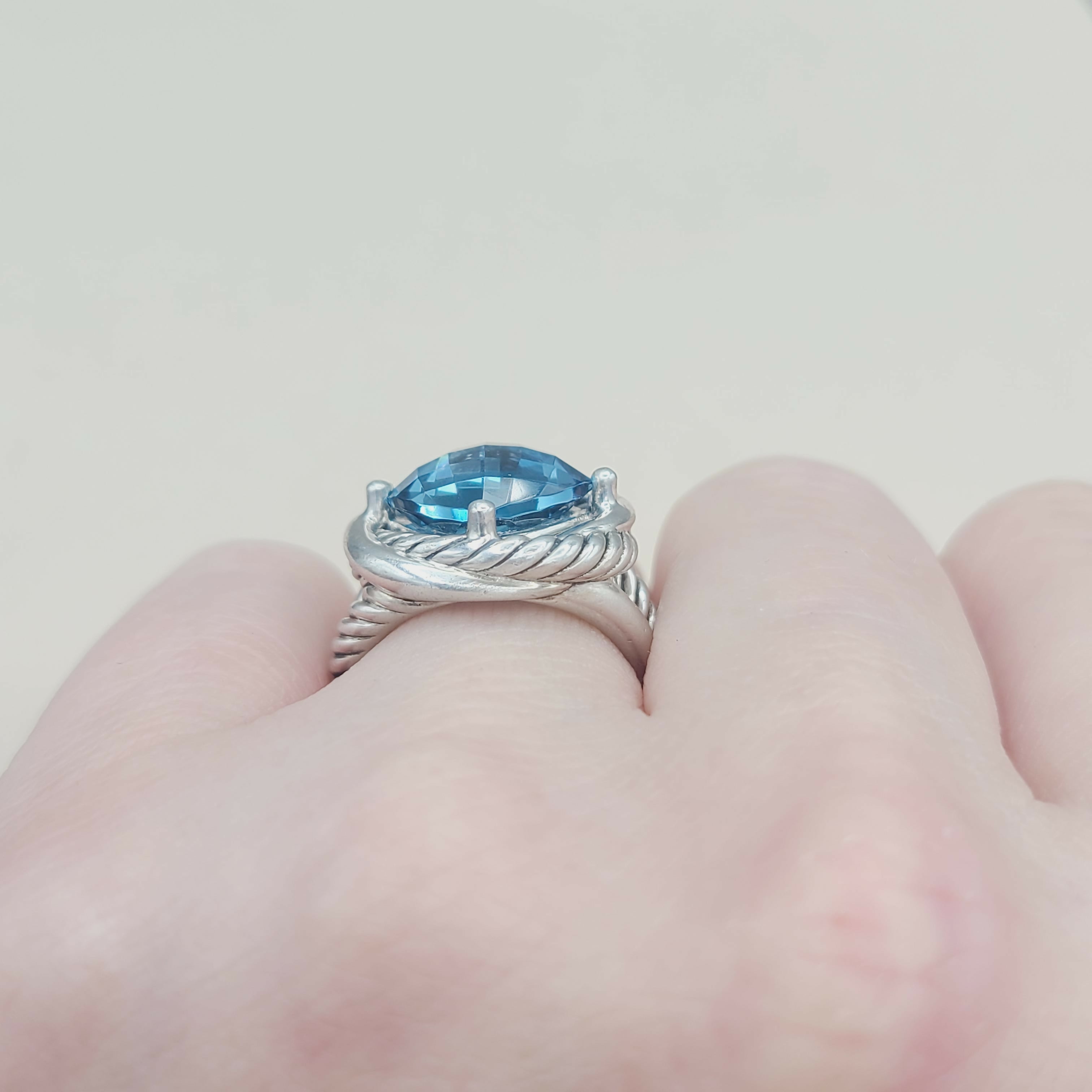 David Yurman Infinity Ring 11mm Blue Topaz、mySite、hinf8tx79
