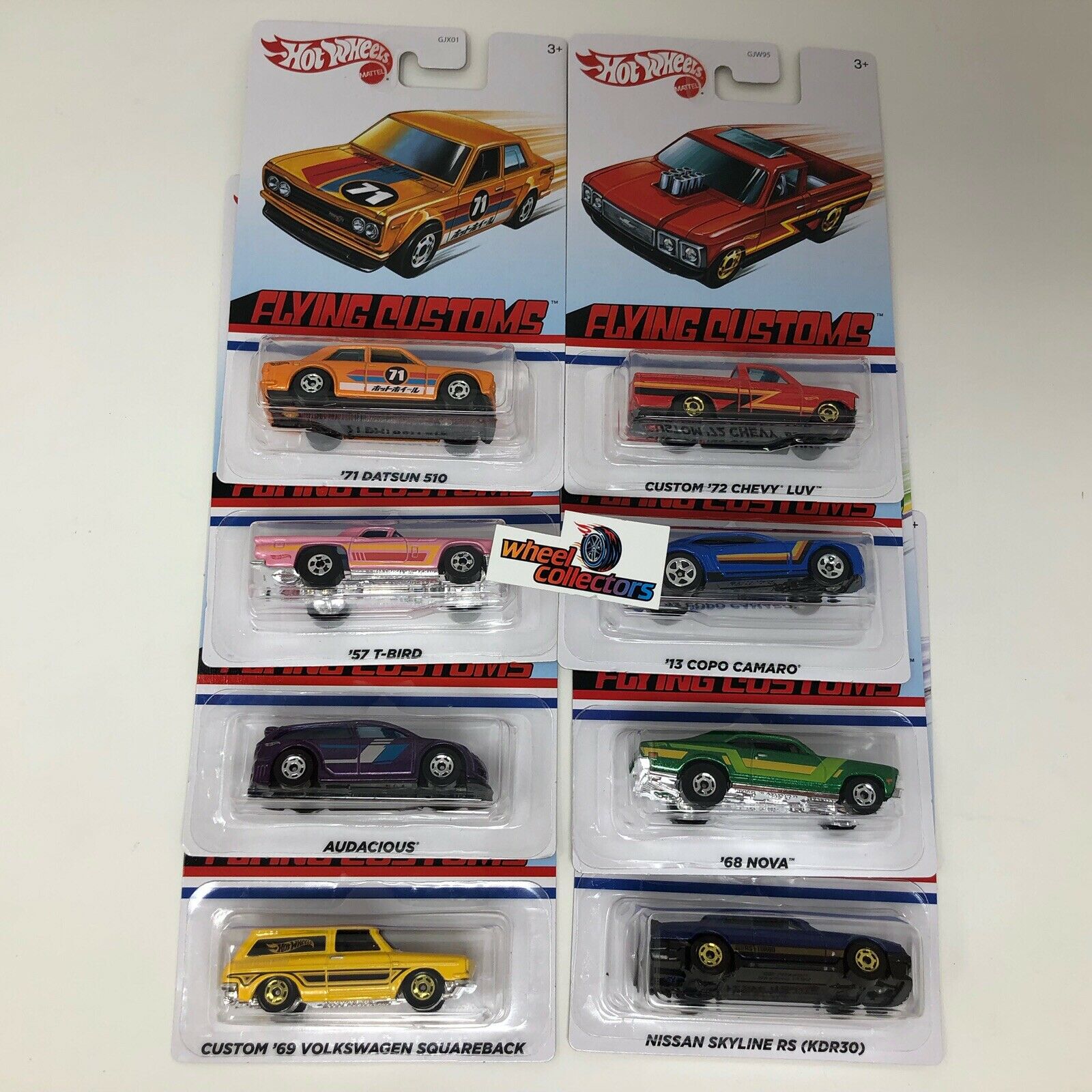 Hot Wheels Flying Customs Case A release 8 Car Set、mySite、hgirdovlk