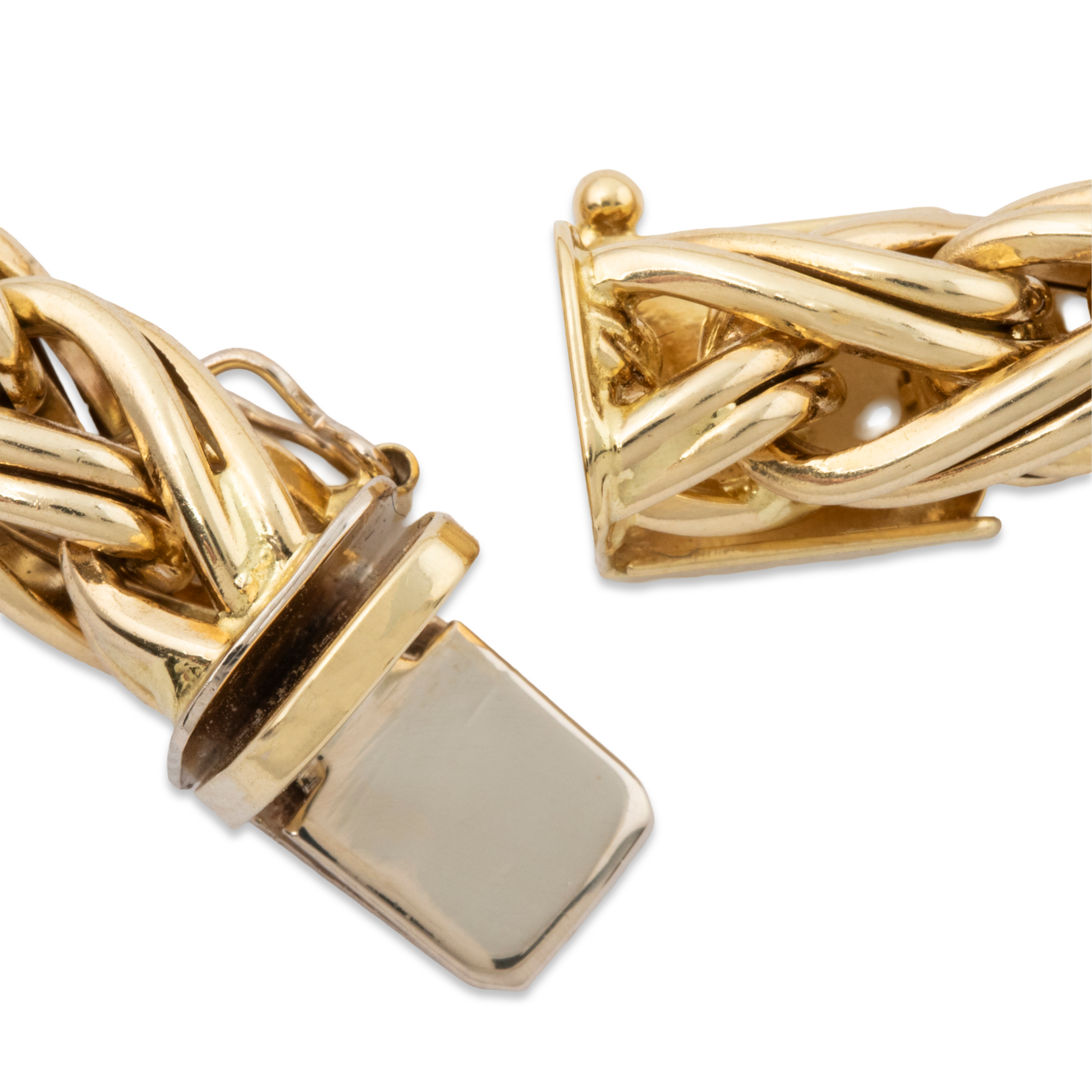 Vintage Large Italian 18k Yellow Gold Wheat Chain Necklace 17、mySite、hinf8tx79