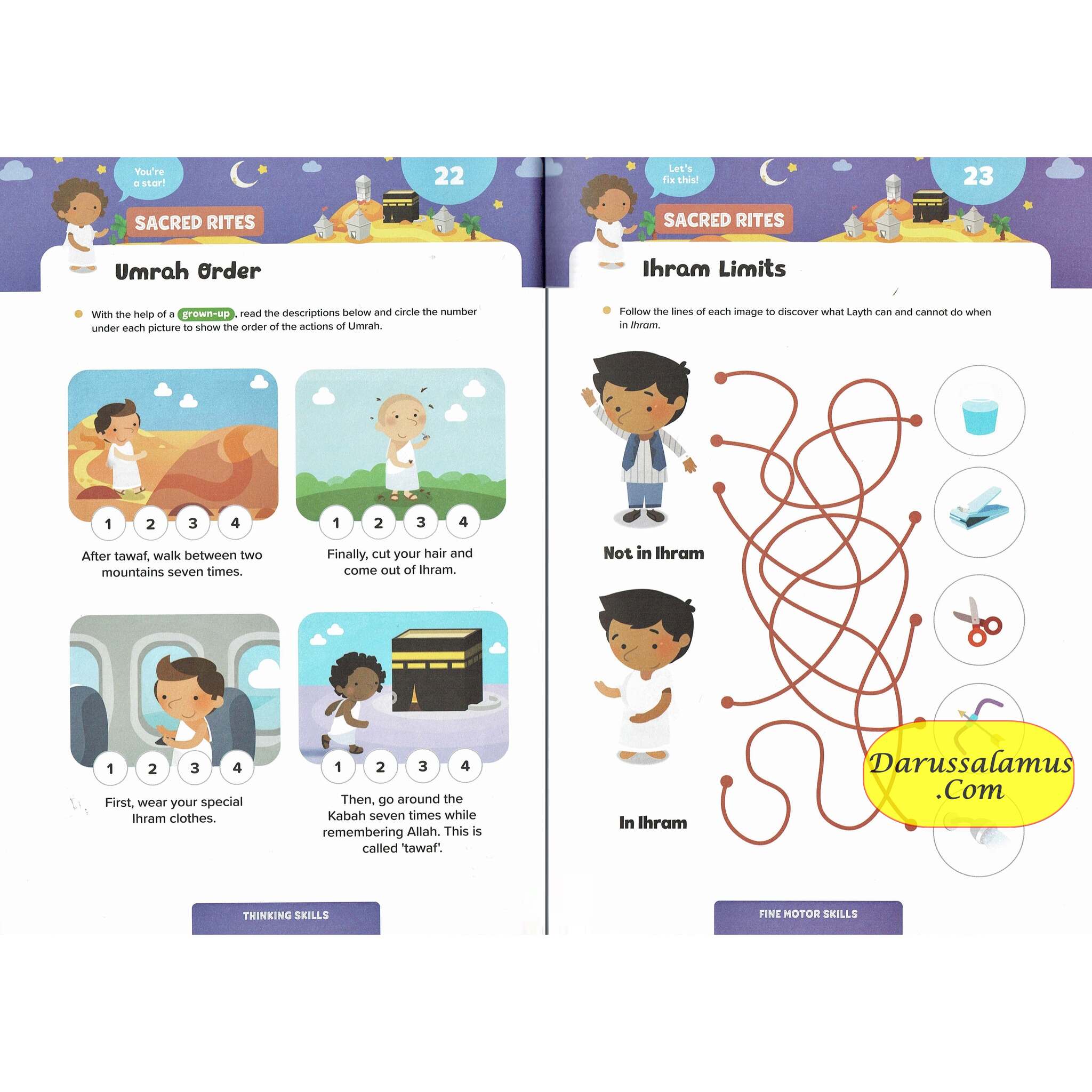 Hajj & Umrah Activity Book (Little Kids) Age 5 +、mySite、topwebapps