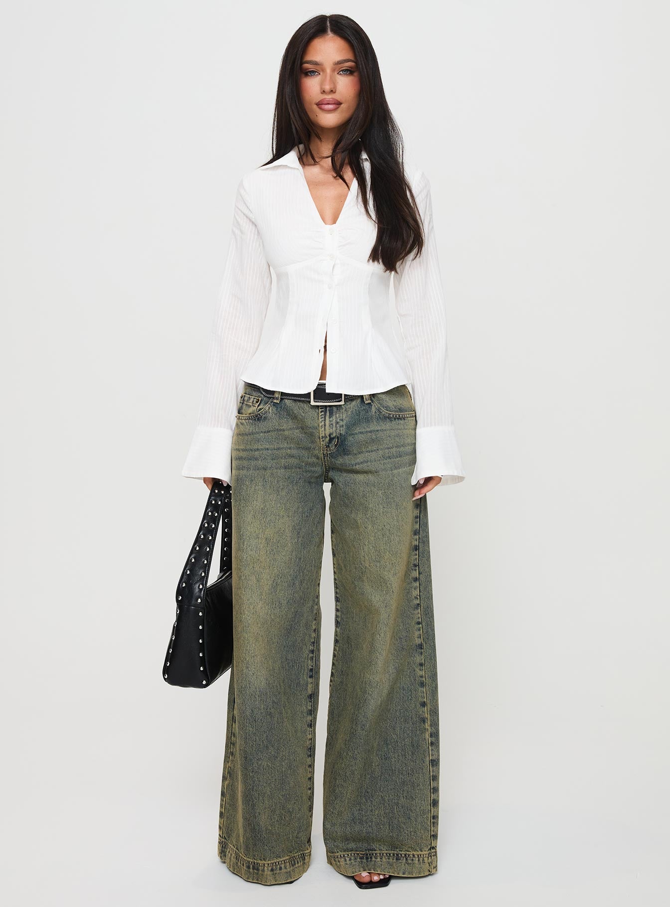 Elowenn Long Sleeve Top White、mySite、solidvoid