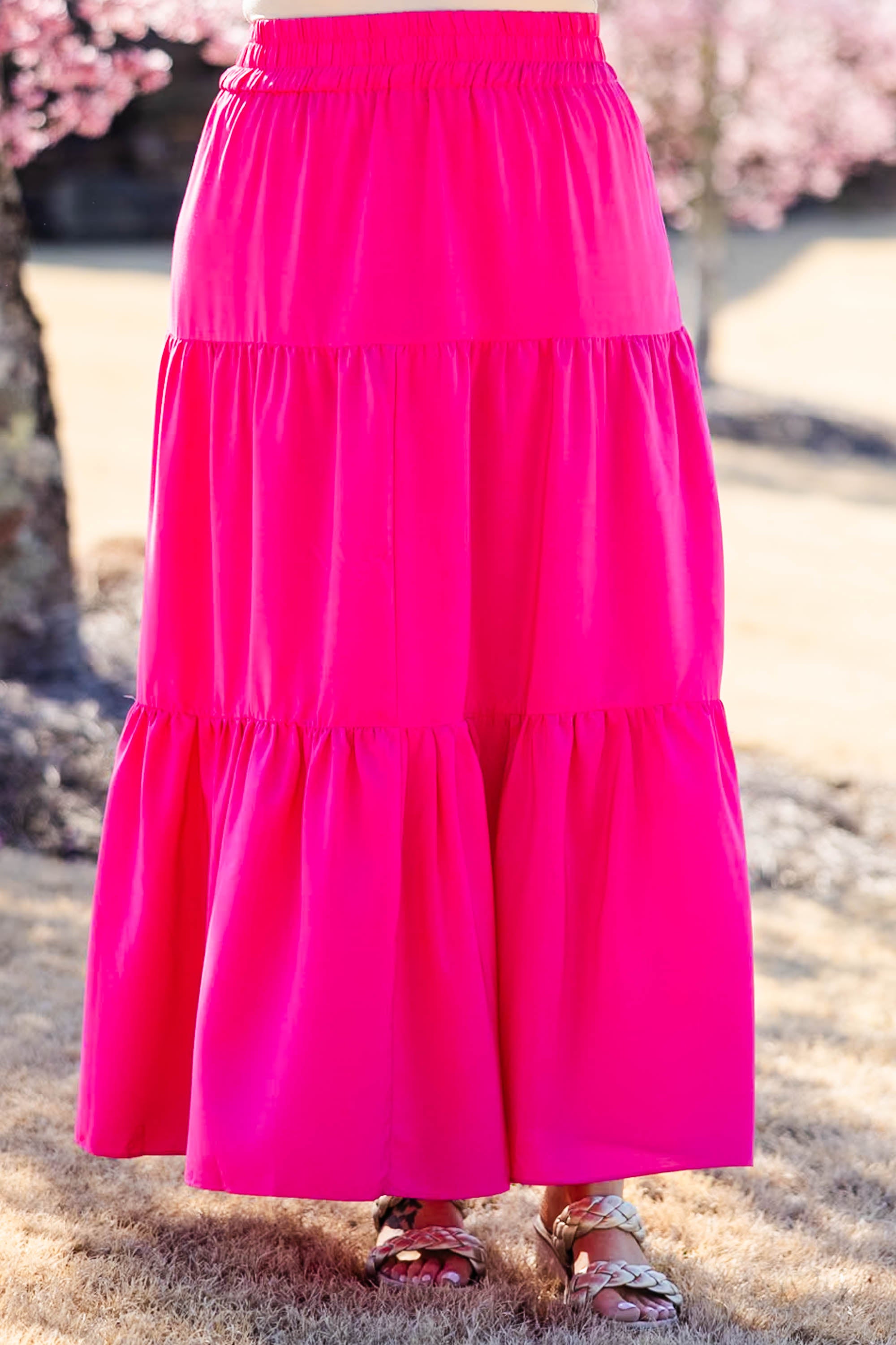  You're Glowing Maxi Skirt, Hot Pink、mySite、justintrudeaud