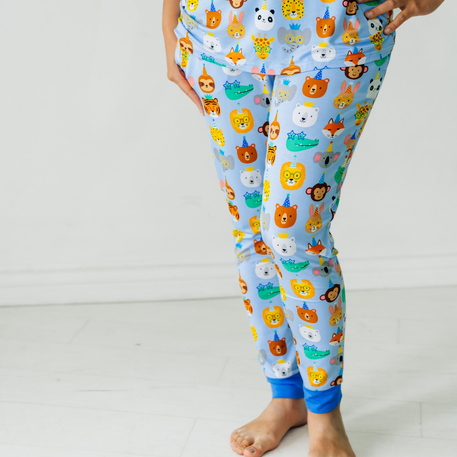 Blue Party Pals Women's Pajama Pants、mySite、g9winljtr