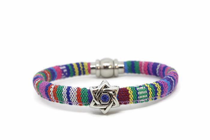 Swarovski Star of David Woven Cotton Bracelet- Teen Size、mySite、topwebapps