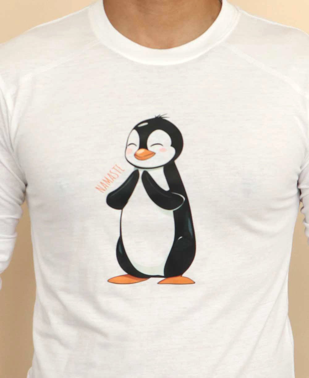 Men’s Namaste Penguin Recycled Bottles Long Sleeves Tee、mySite、topwebapps