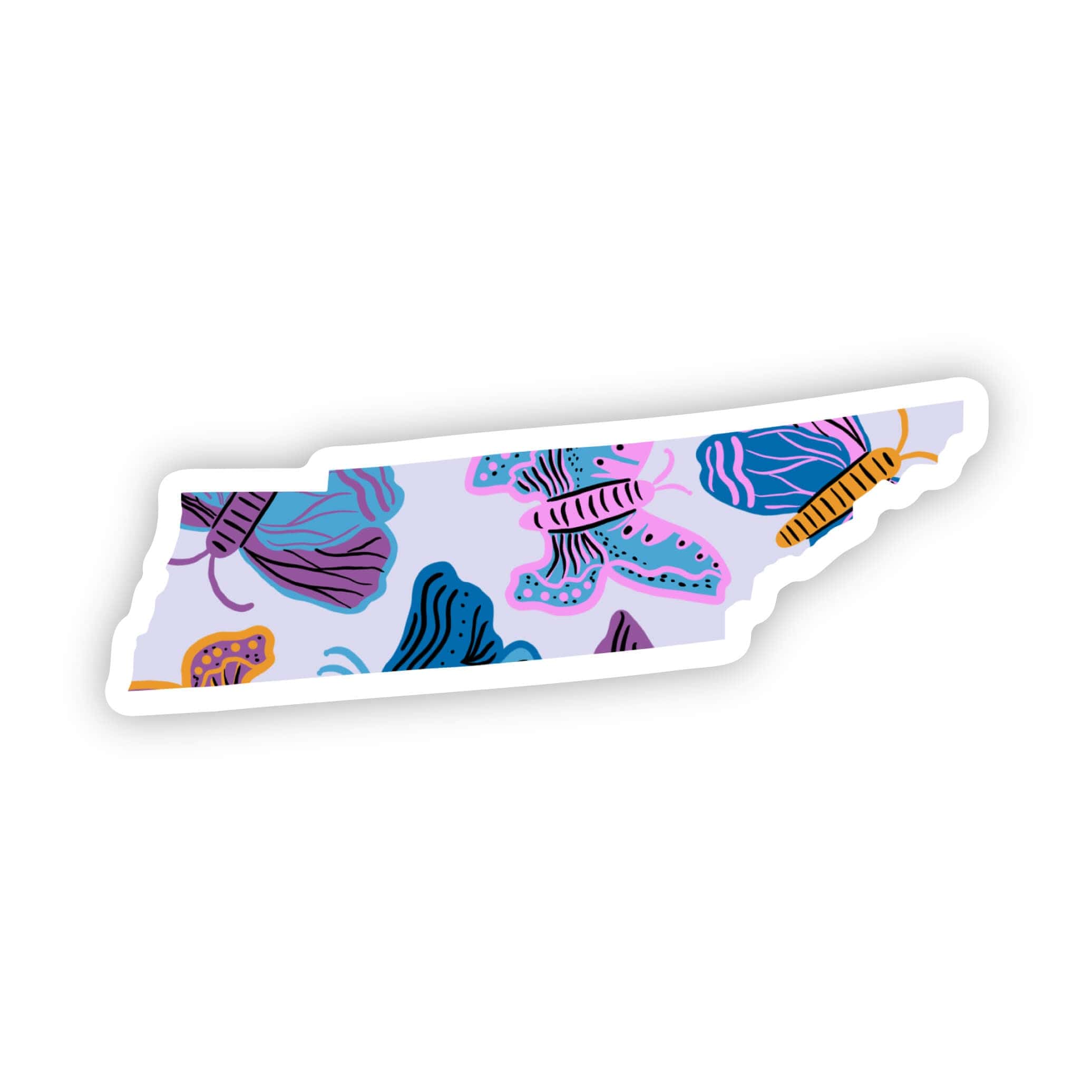  Tennessee Sticker - Moth & Butterfly、mySite、ghnorth