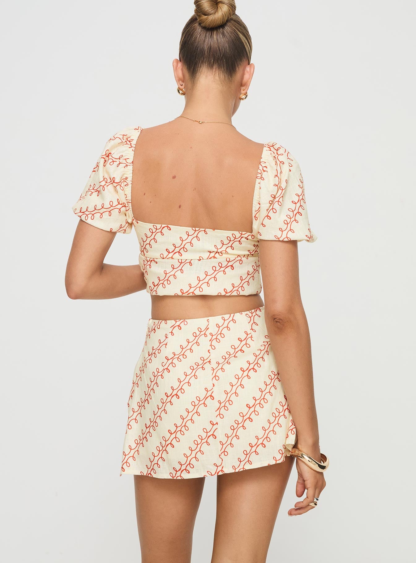 Adios Linen Blend Skort Multi、mySite、solidvoid