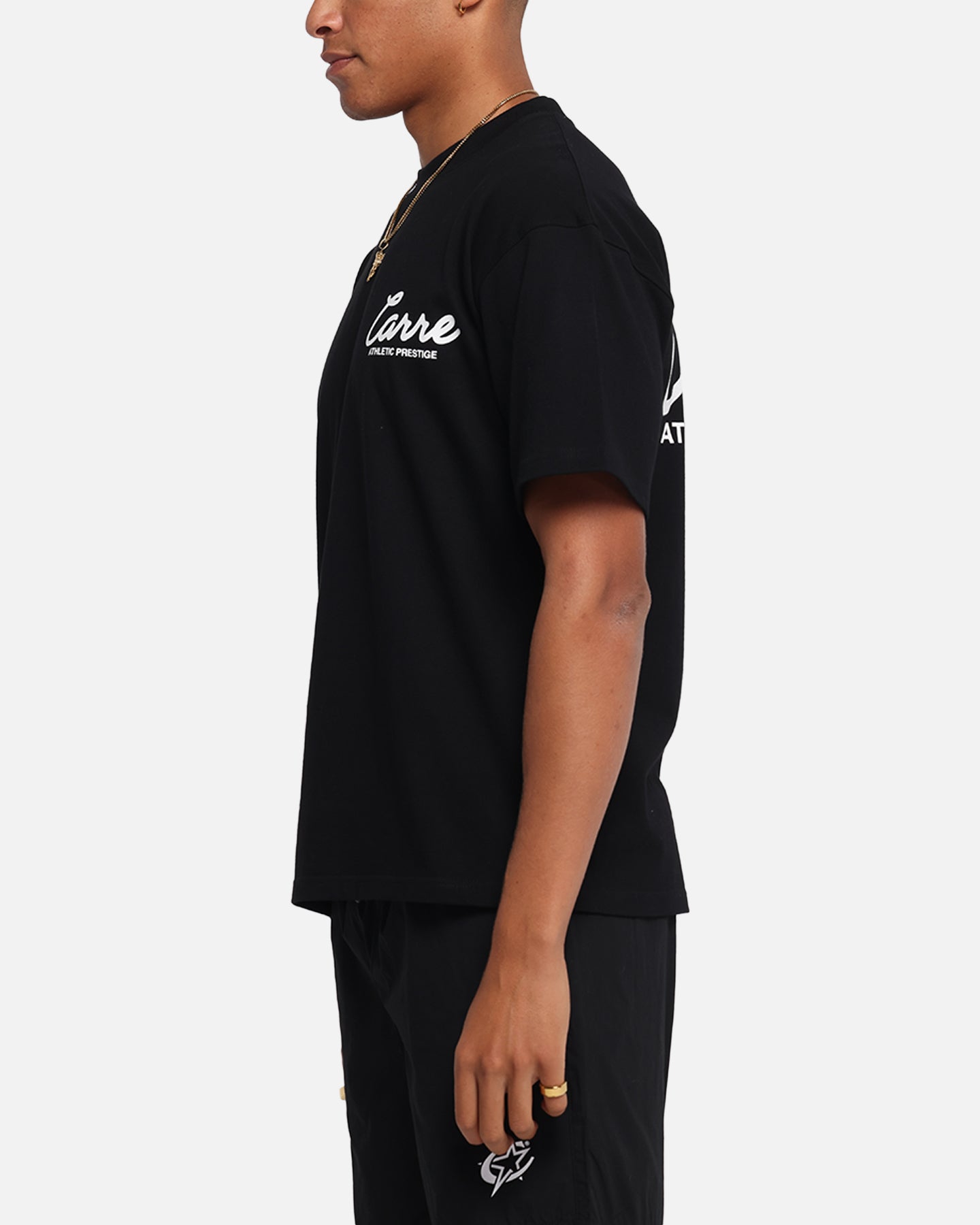Carre Prestige Script T-Shirt Black、mySite、zt4zffjzw