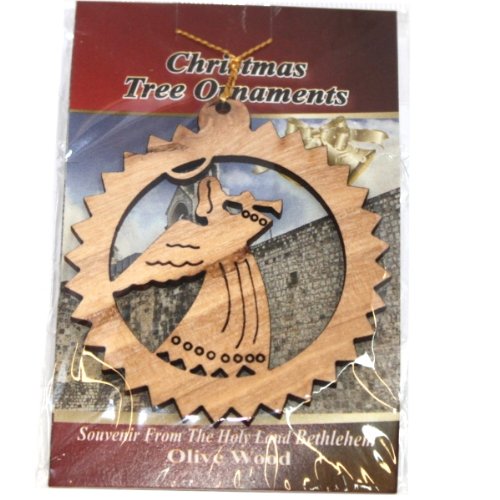 Holy Land Market Gloria angel Ornament gift carved by Laser - Olive wood (7 cm or 2.8 inch with certificate)、mySite、topwebapps