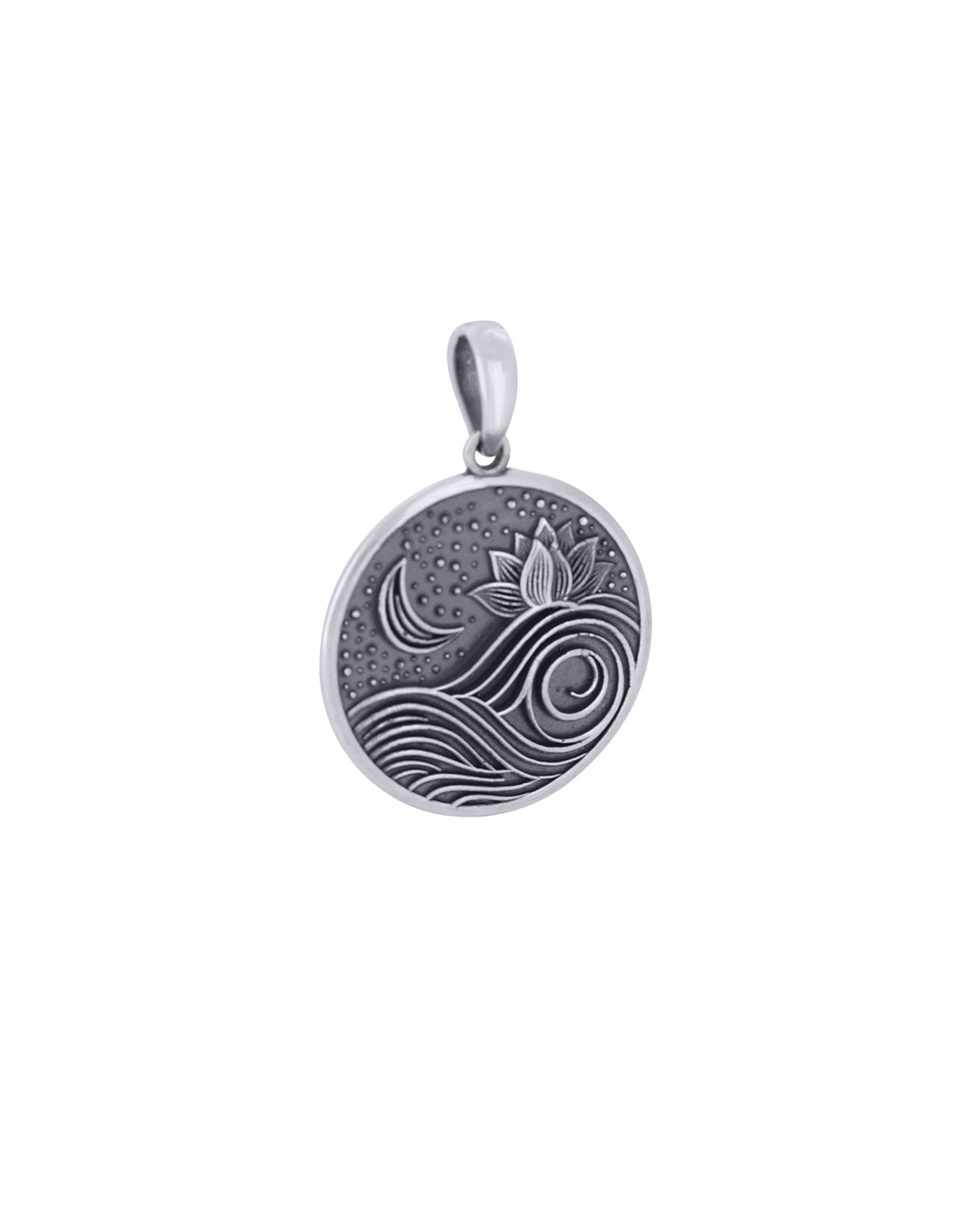 Sterling Silver Rise Above Lotus Night Pendant、mySite、topwebapps
