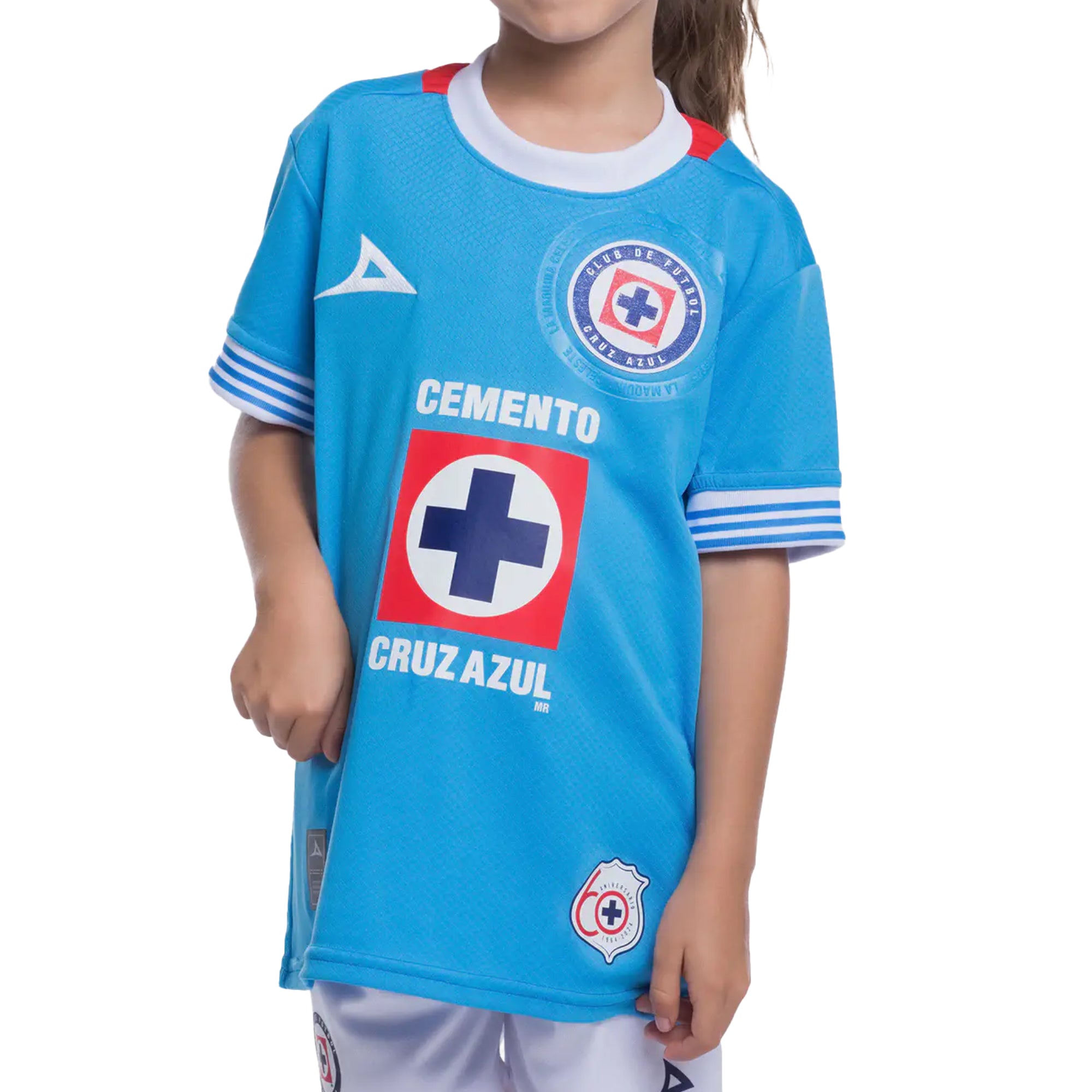 Pirma Kids Cruz Azul 2024/25 Authentic Home Jersey Blue/White、mySite、noshort