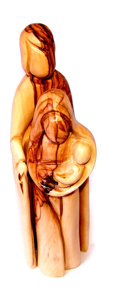 Holy Land Market Olive Wood Holy Family - 2 Pieces Statue (8.1 Inches)、mySite、elrpsem3k