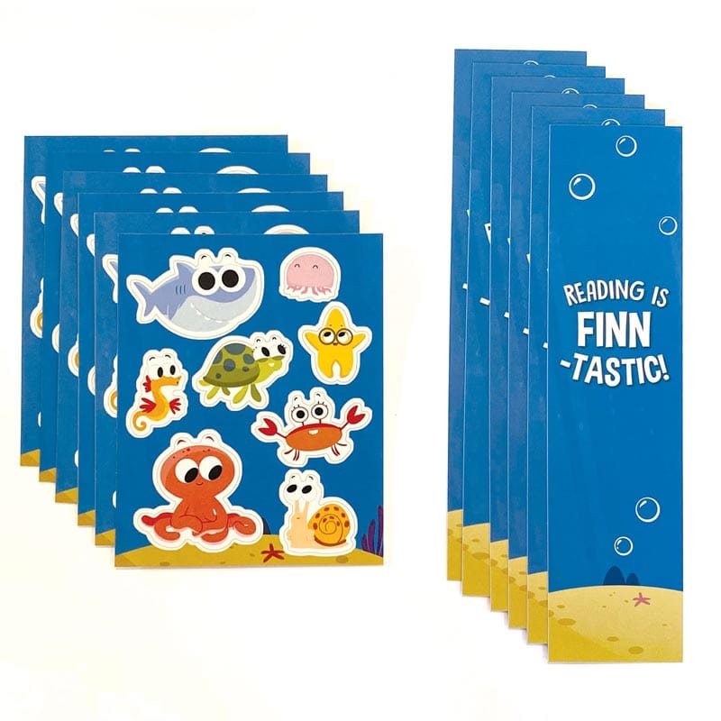  Finny the Shark Party Favor Create A Bookmark Pack、mySite、ghnorth