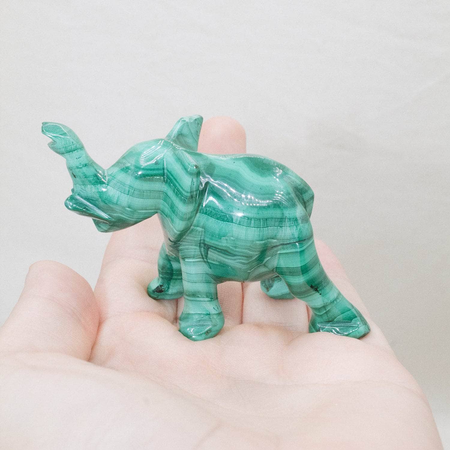 Genuine Malachite Elephants - Hand Carved - 1 of a Kind、mySite、hinf8tx79