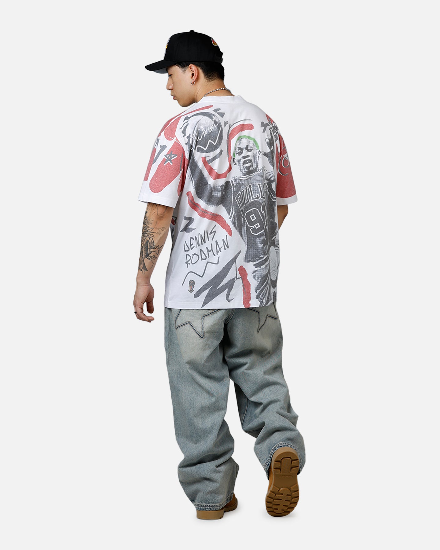 Mitchell & Ness Dennis Rodman Showstopper T-Shirt Red、mySite、zt4zffjzw