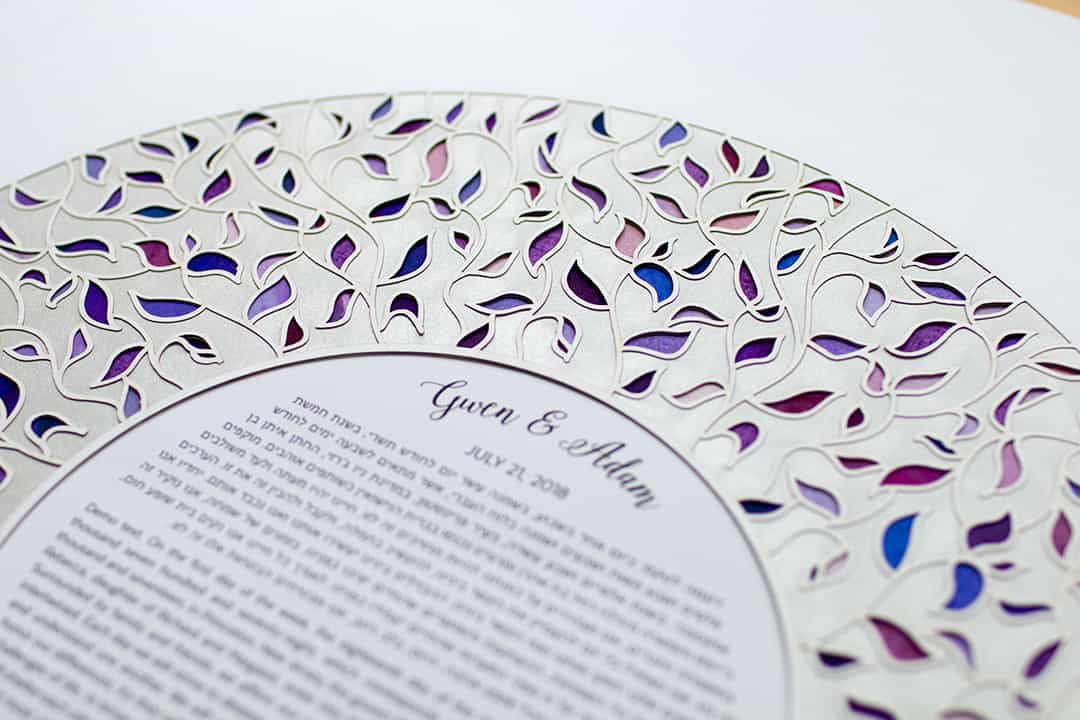  Vines Paper Cut Ketubah by Adriana Saipe、mySite、elrpsem3k