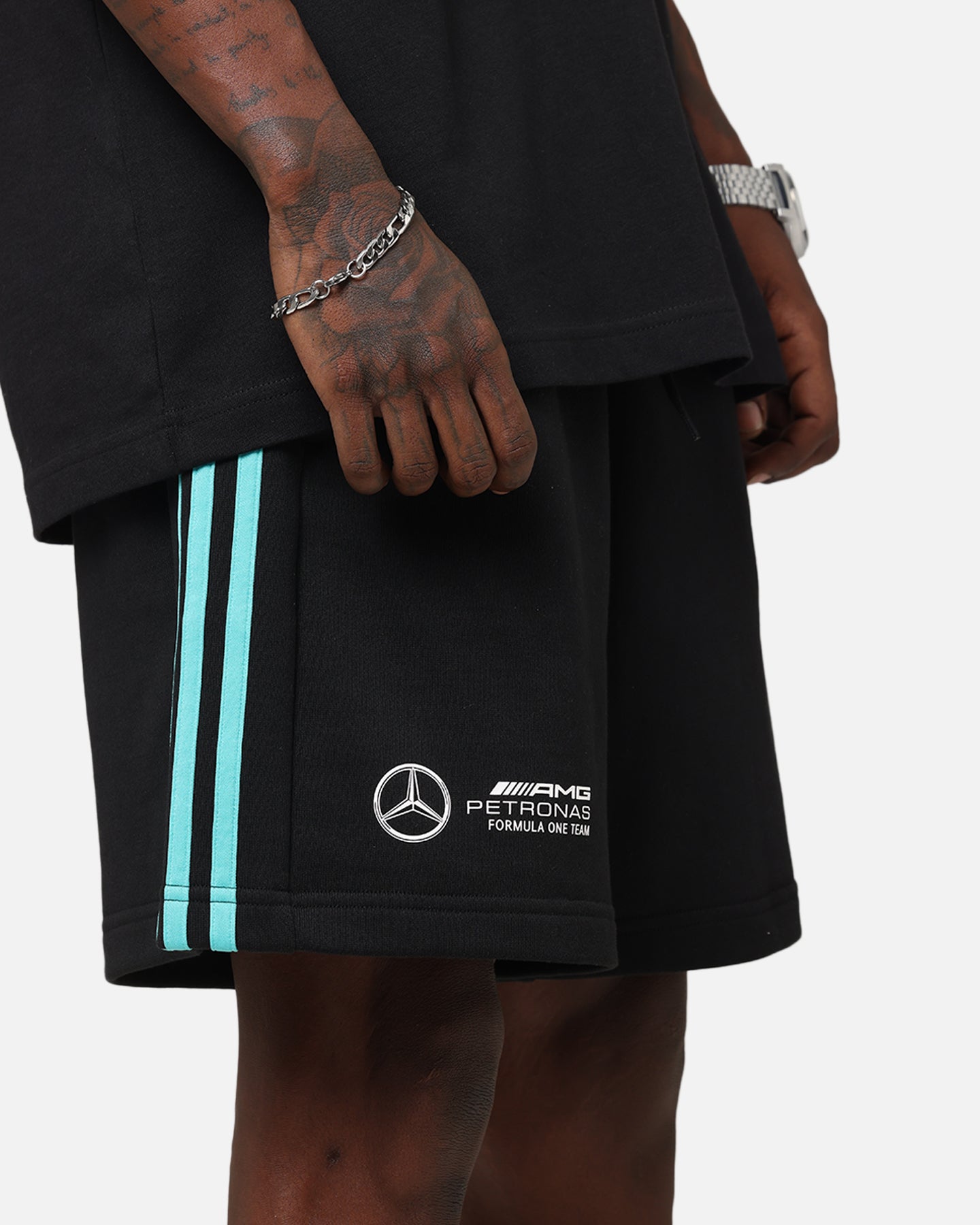 adidas x Mercedes-AMG PETRONAS Formula One F1 DNA Shorts Black/White、mySite、zt4zffjzw